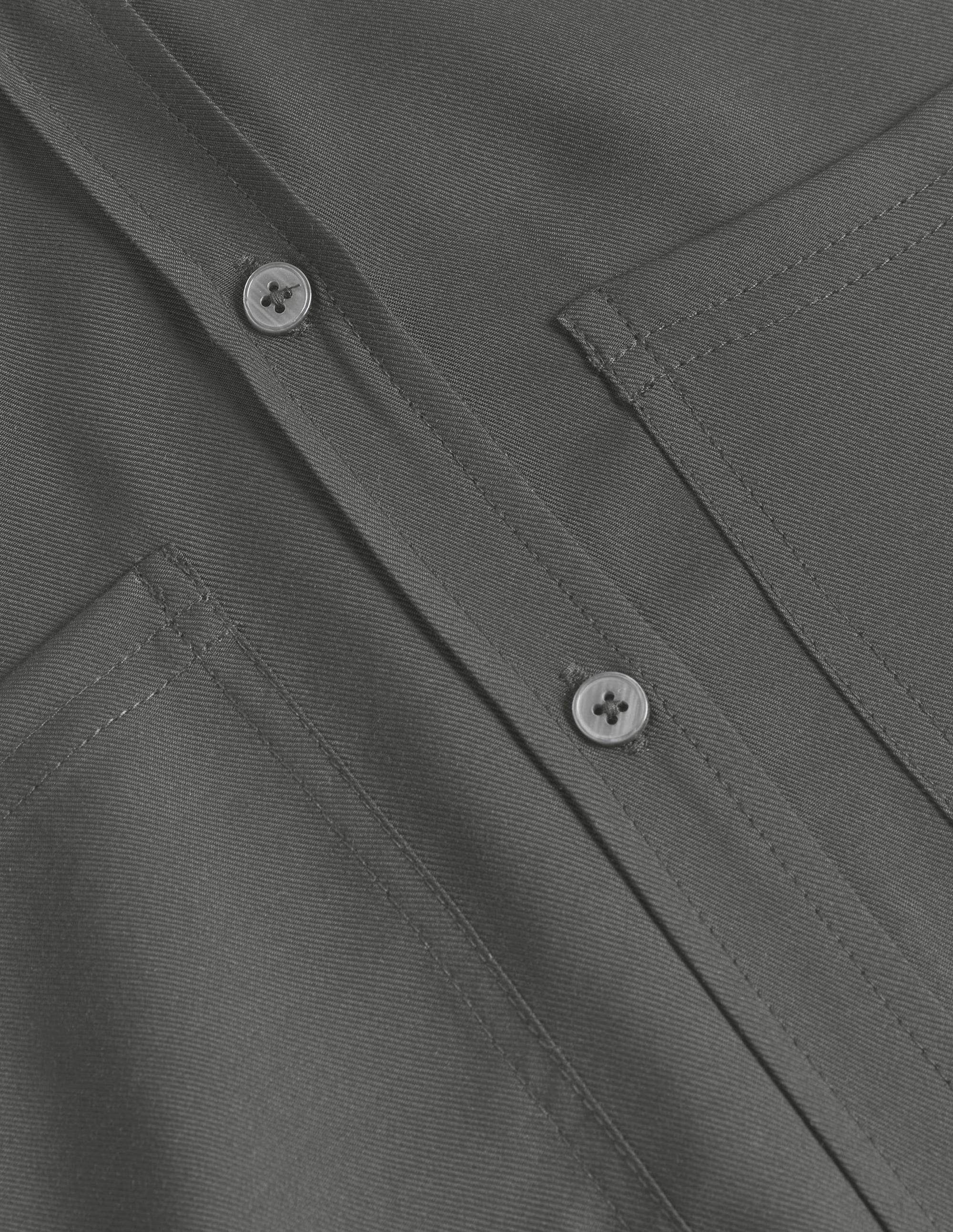 Langes Hemd mit Taschen-Schwarz - Image 6