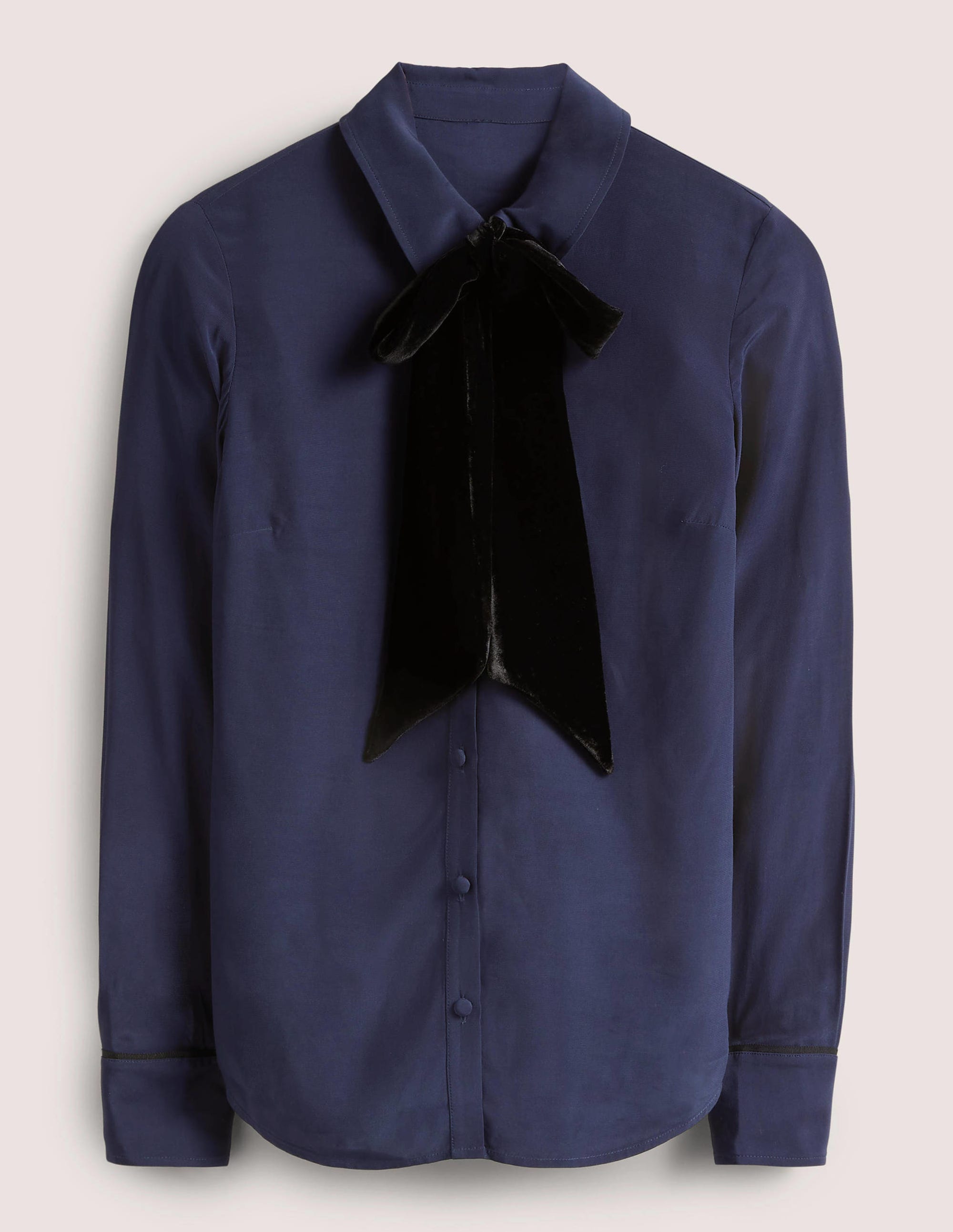Klassisches Hemd mit Schleife-Marineblau - Image 5