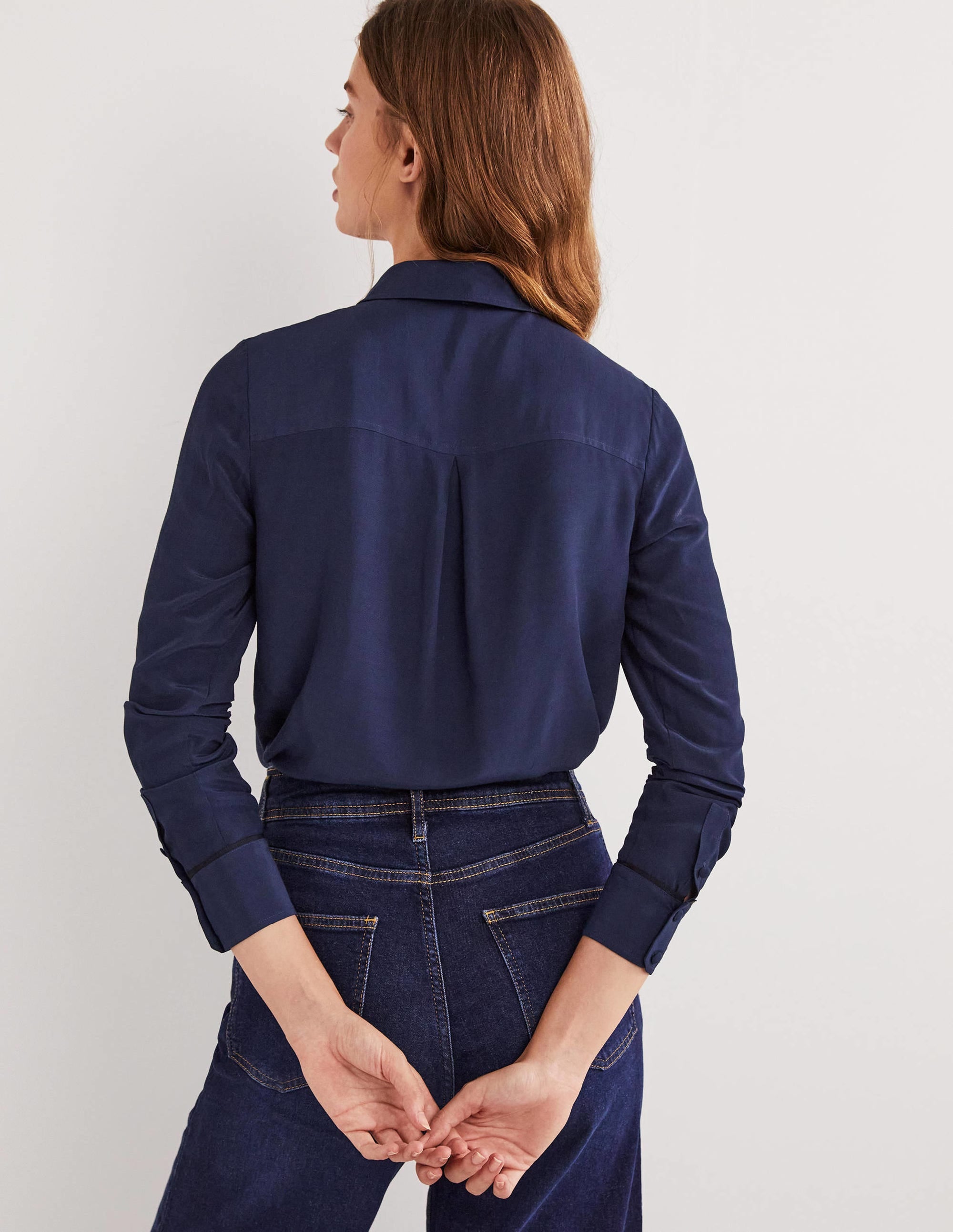 Klassisches Hemd mit Schleife-Marineblau - Image 3