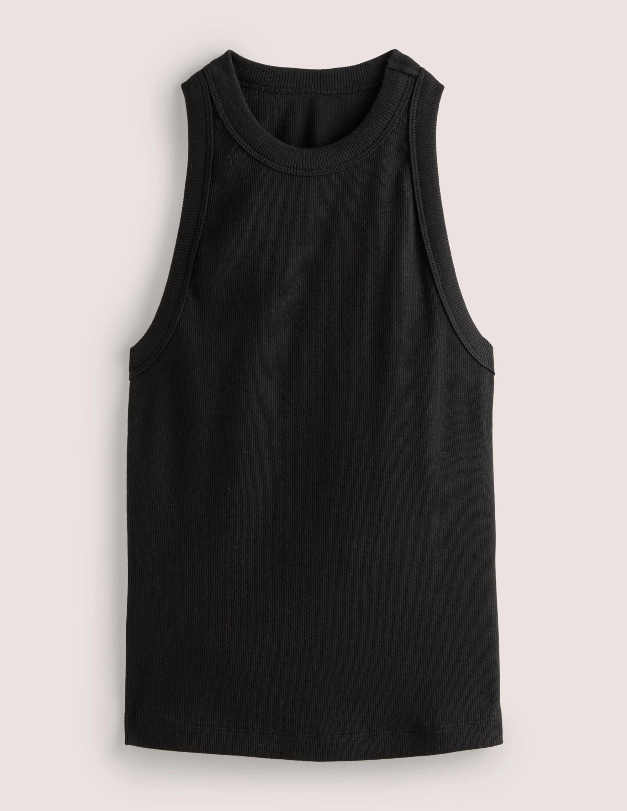 Geripptes Trägeroberteil mit Racerback-Schwarz - Image 5