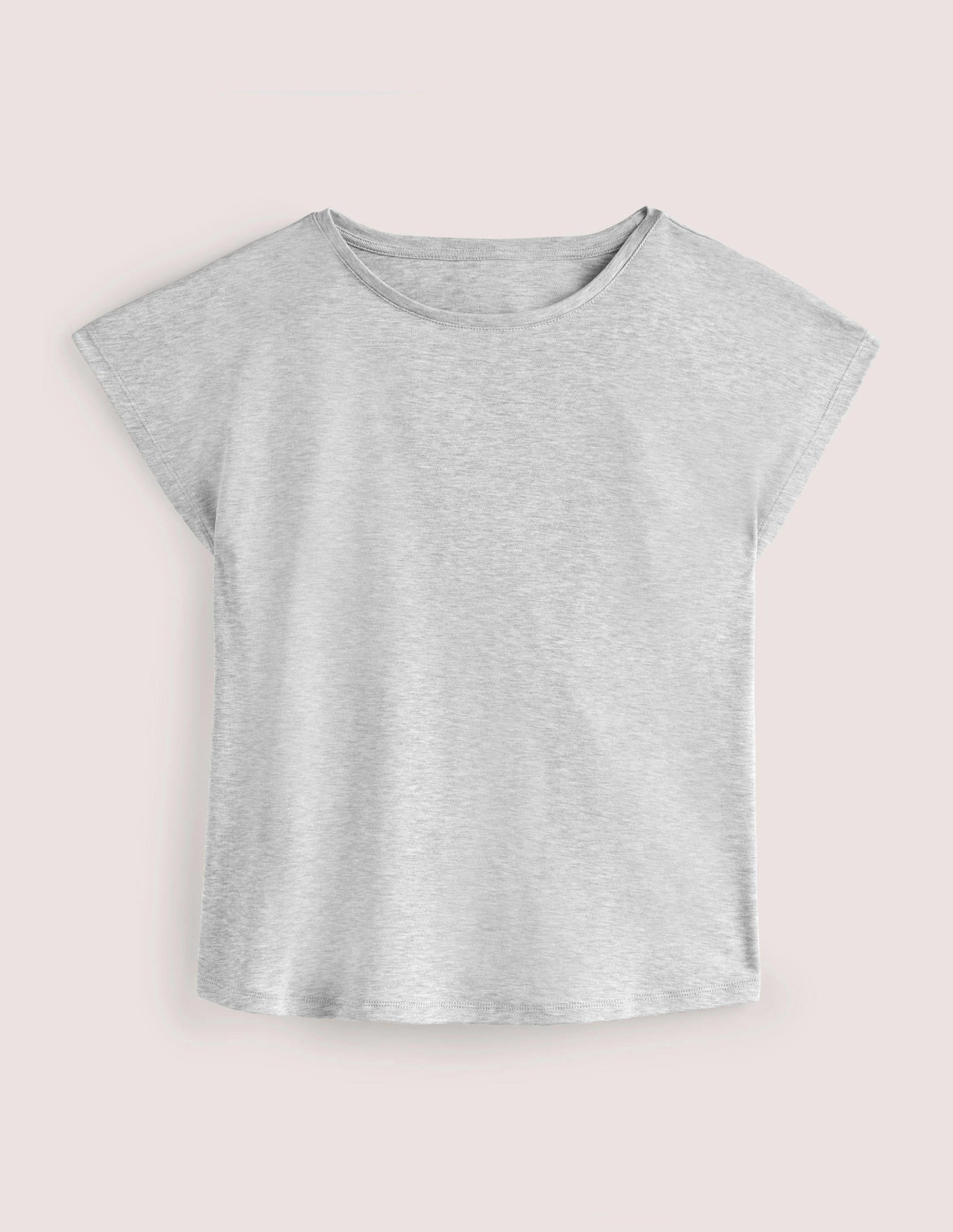 T-Shirt mit übergehenden Ärmeln-Grau Meliert-5
