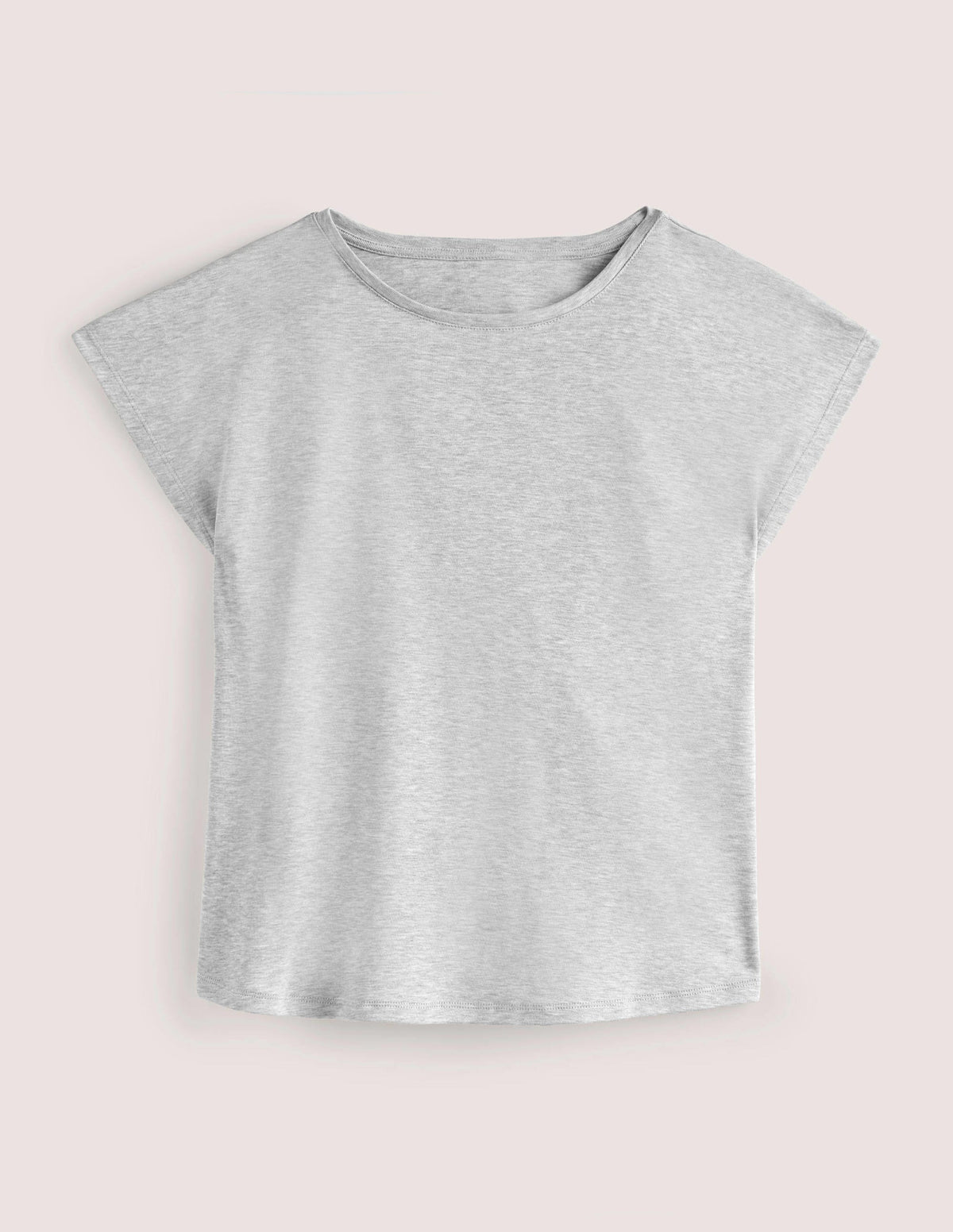 T-Shirt mit übergehenden Ärmeln-Grau Meliert - Image 5