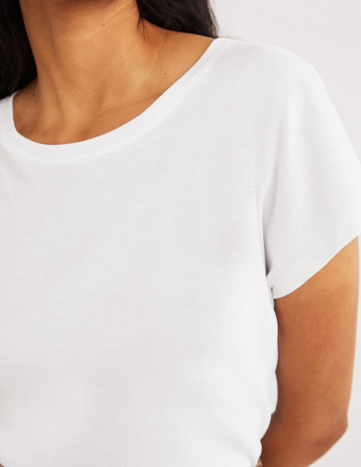 T-Shirt mit übergehenden Ärmeln-Weiß-2