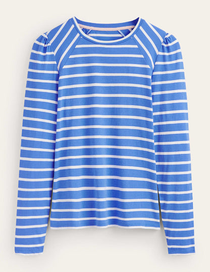 Arabella Gestreiftes T-Shirt-Marine, Naturweiß-5