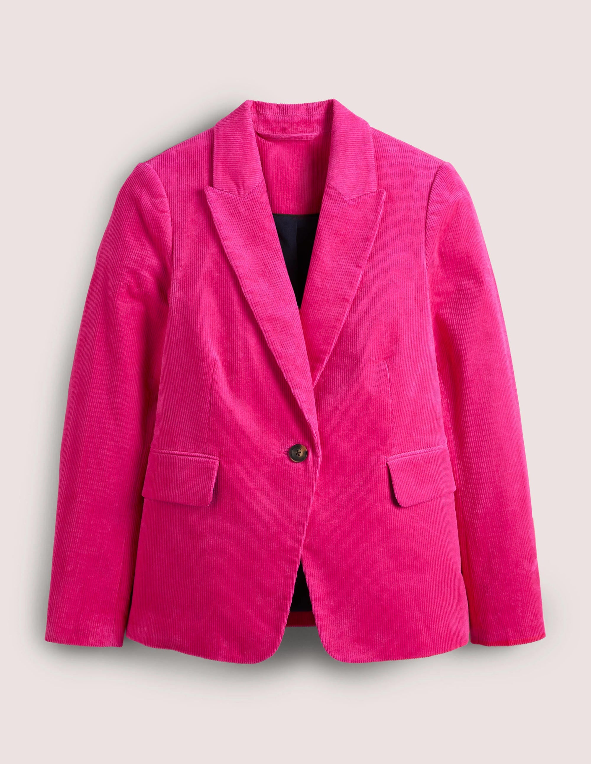 Figurbetonter Cord-Blazer-Wassermelonenrosa - Image 7