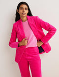 Figurbetonter Cord-Blazer-Wassermelonenrosa