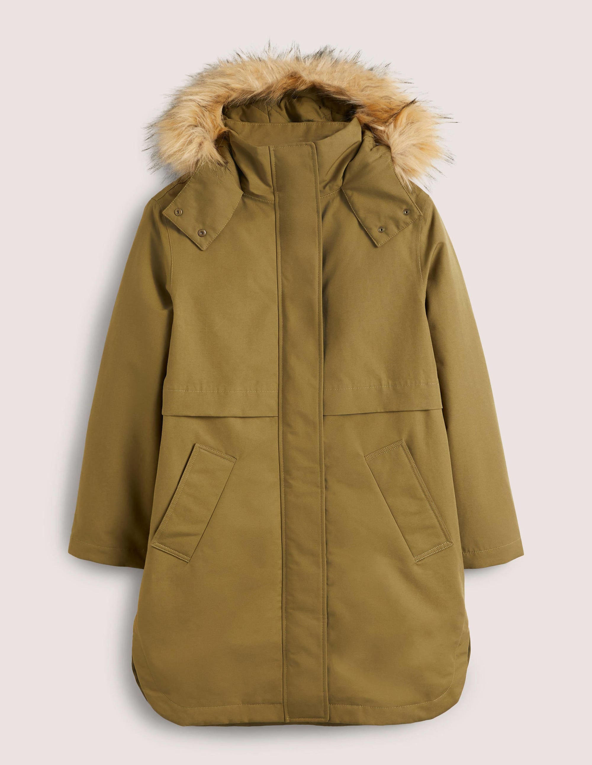 Parka imperméable avec doublure en borg-Vert basilic - Image 7