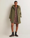 Parka imperméable avec doublure en borg-Vert basilic