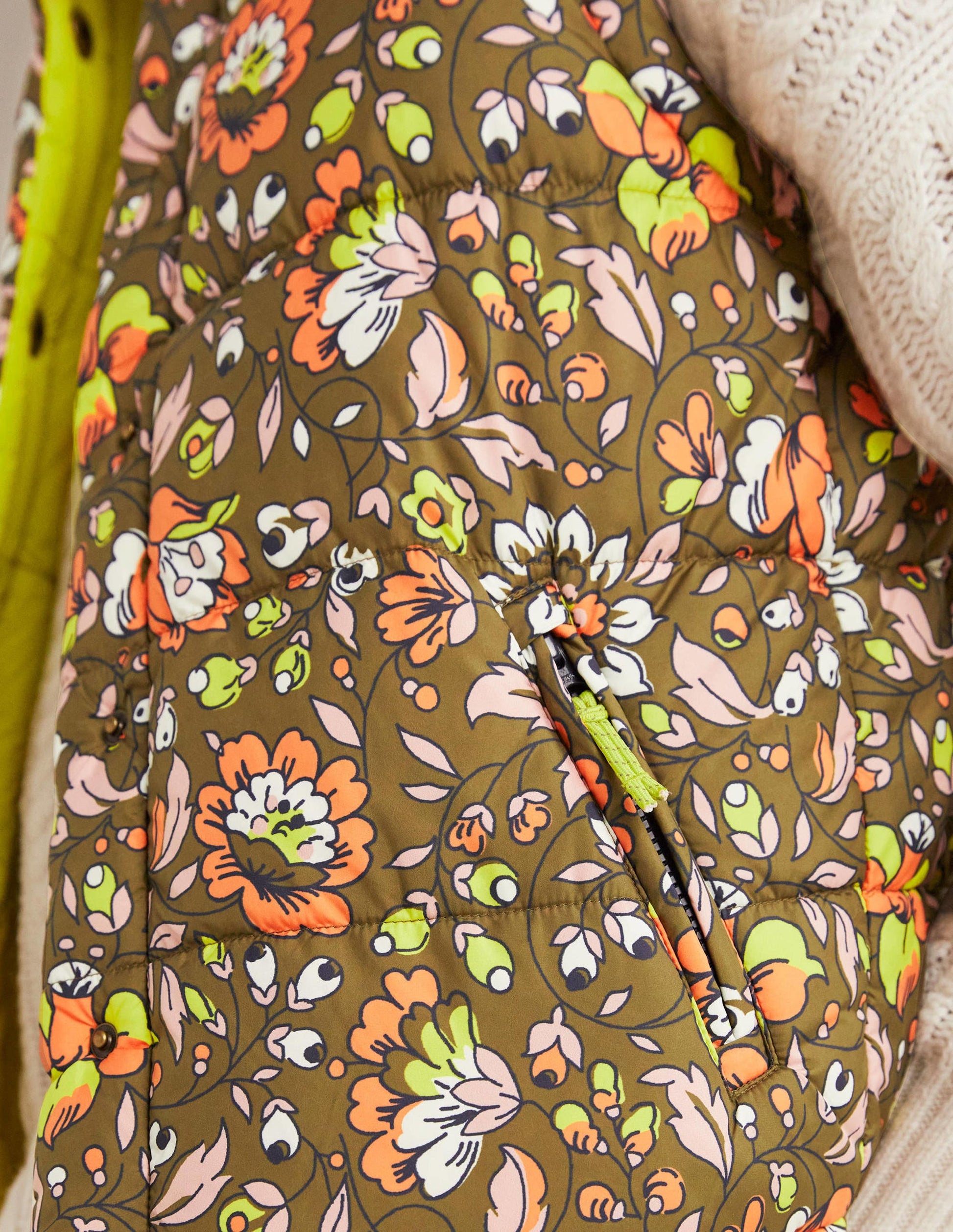Veste sans manches réversible-Basilic, motif Botanic Meadow-2