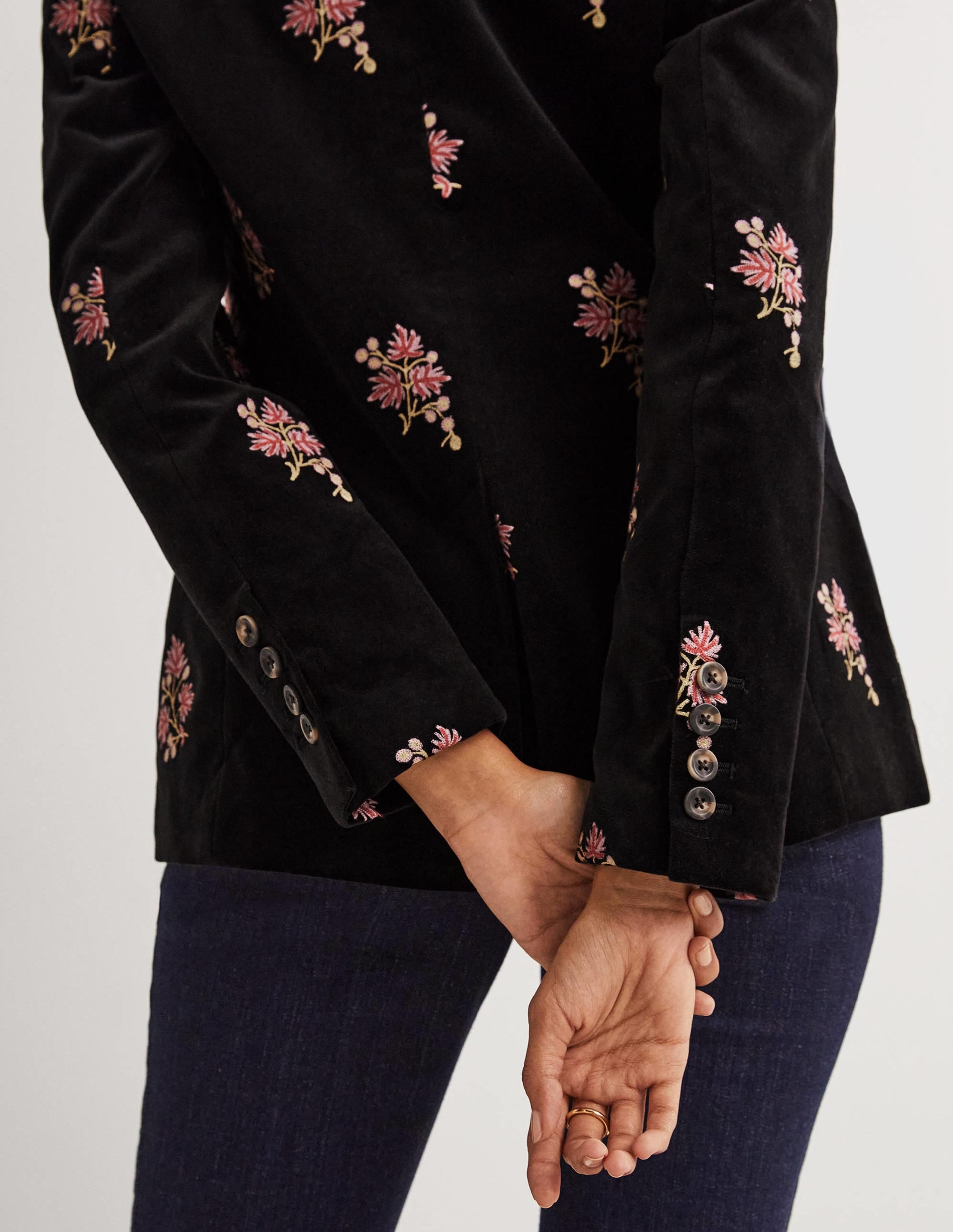 Blazer chic façon années 70-Noir, brodé - Image 2