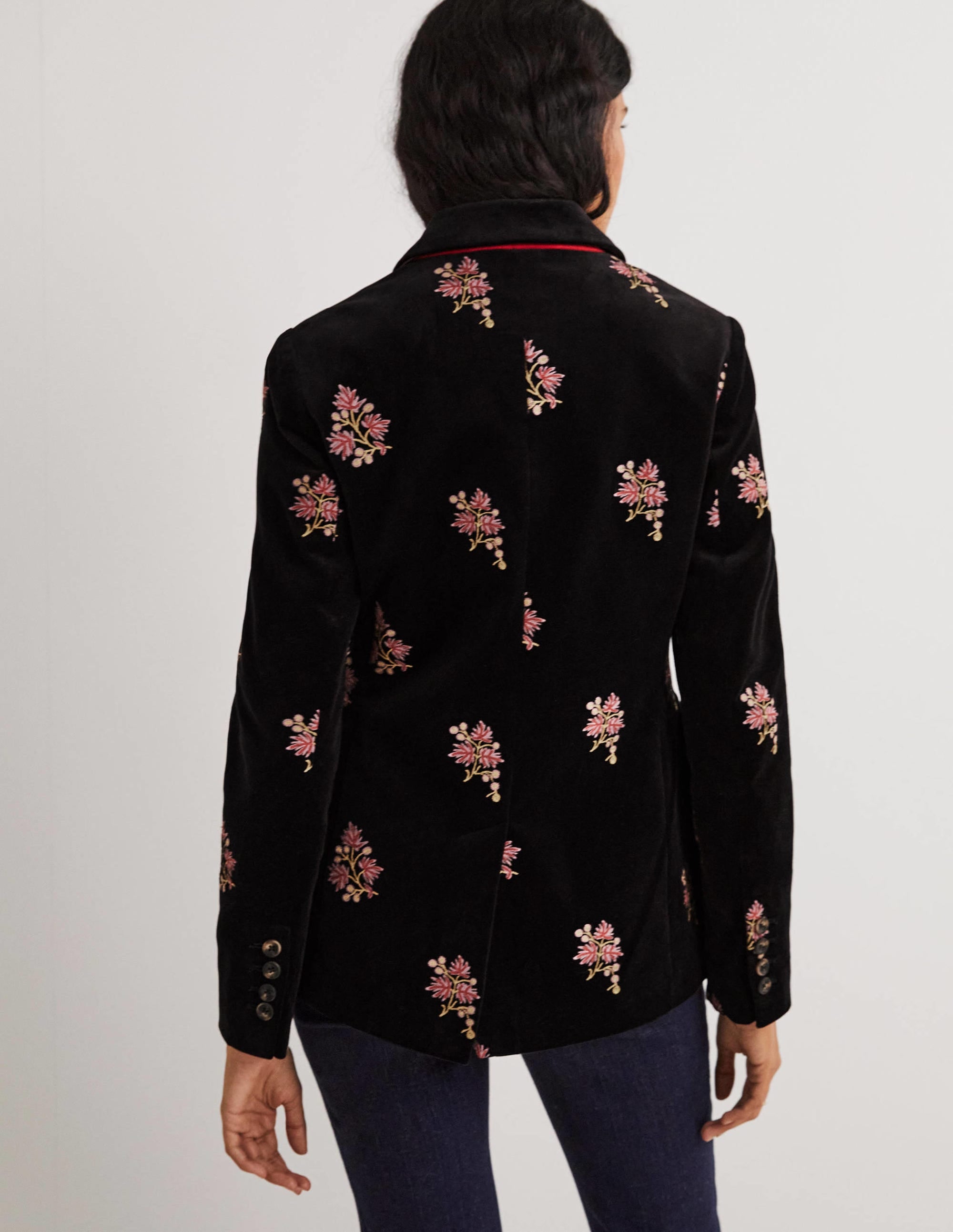 Blazer chic façon années 70-Noir, brodé - Image 3