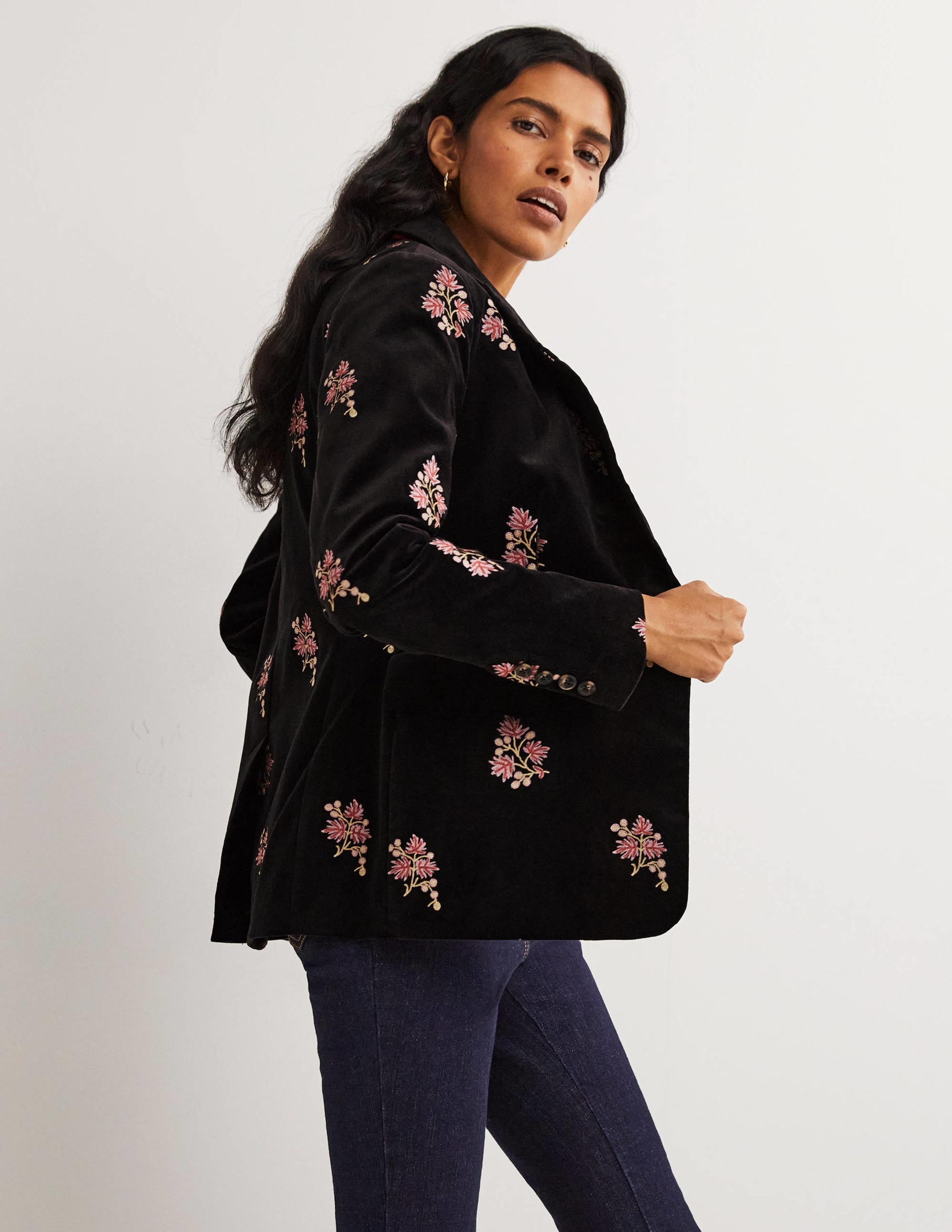 Blazer chic façon années 70-Noir, brodé - Image 4