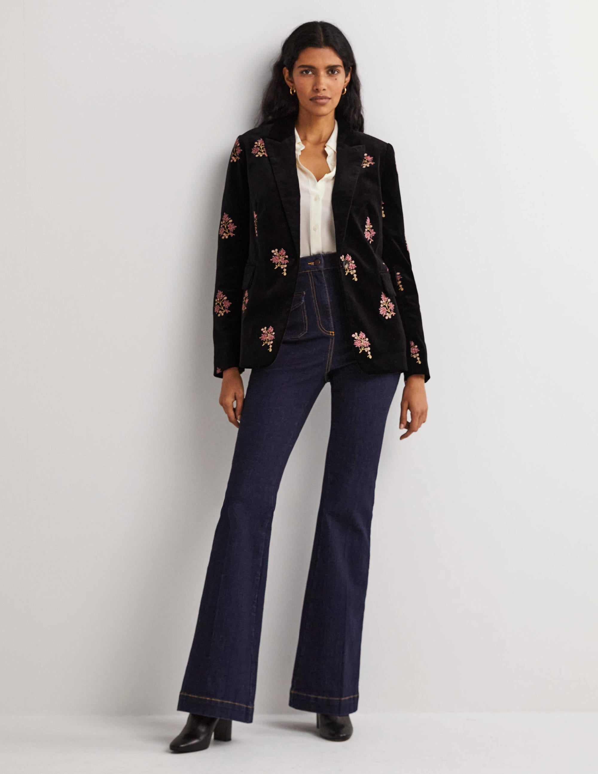Blazer chic façon années 70-Noir, brodé - Image 5