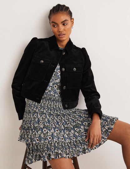 Kurze Cordjacke-Schwarz-4