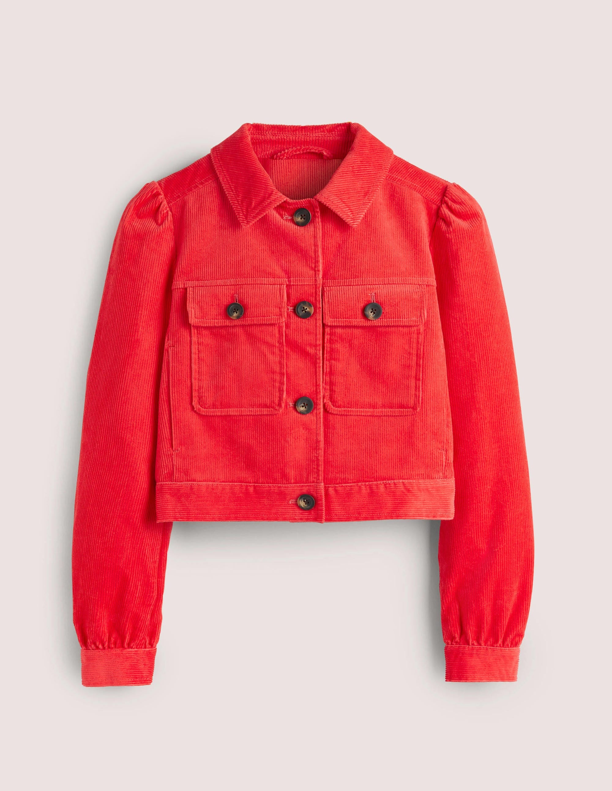 Kurze Cordjacke-Erdbeerkuchenrot - Image 6
