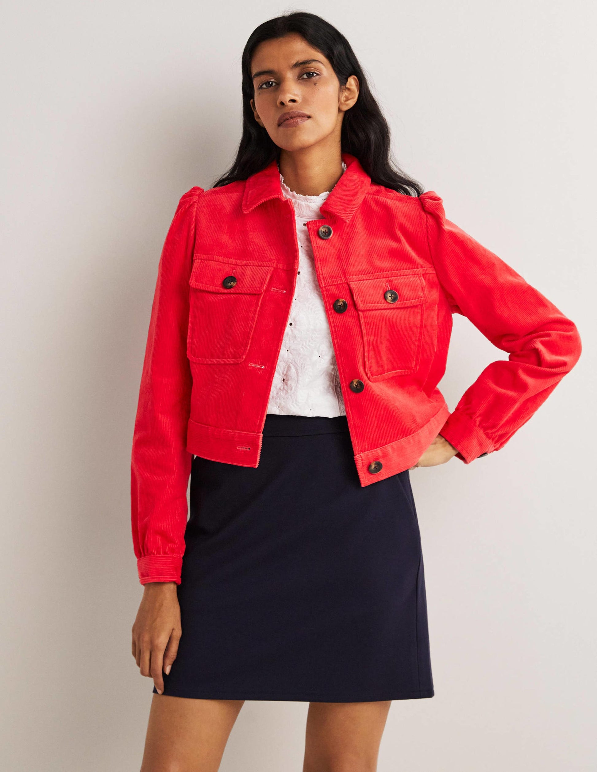 Kurze Cordjacke-Erdbeerkuchenrot-5