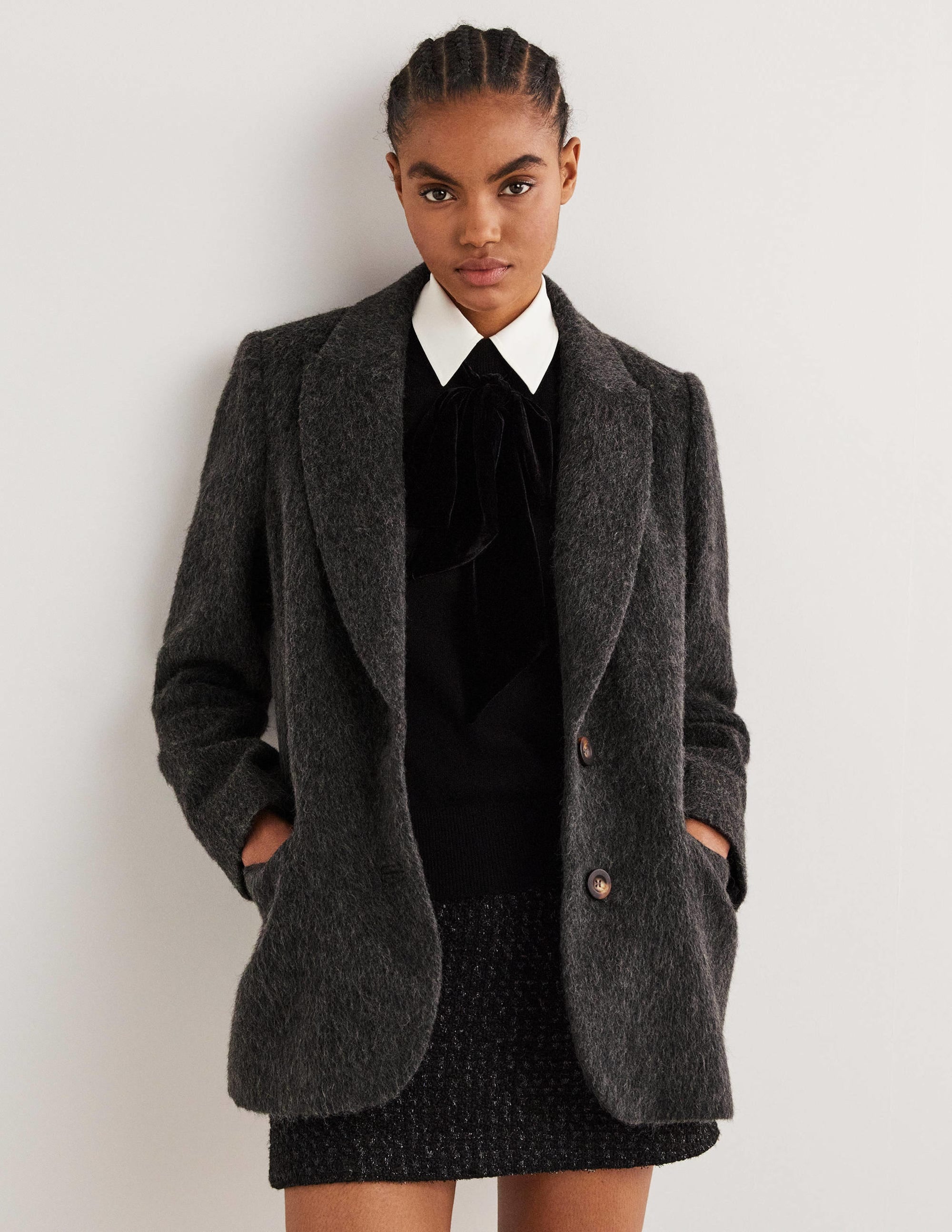 Blazer en laine-Anthracite - Image 1