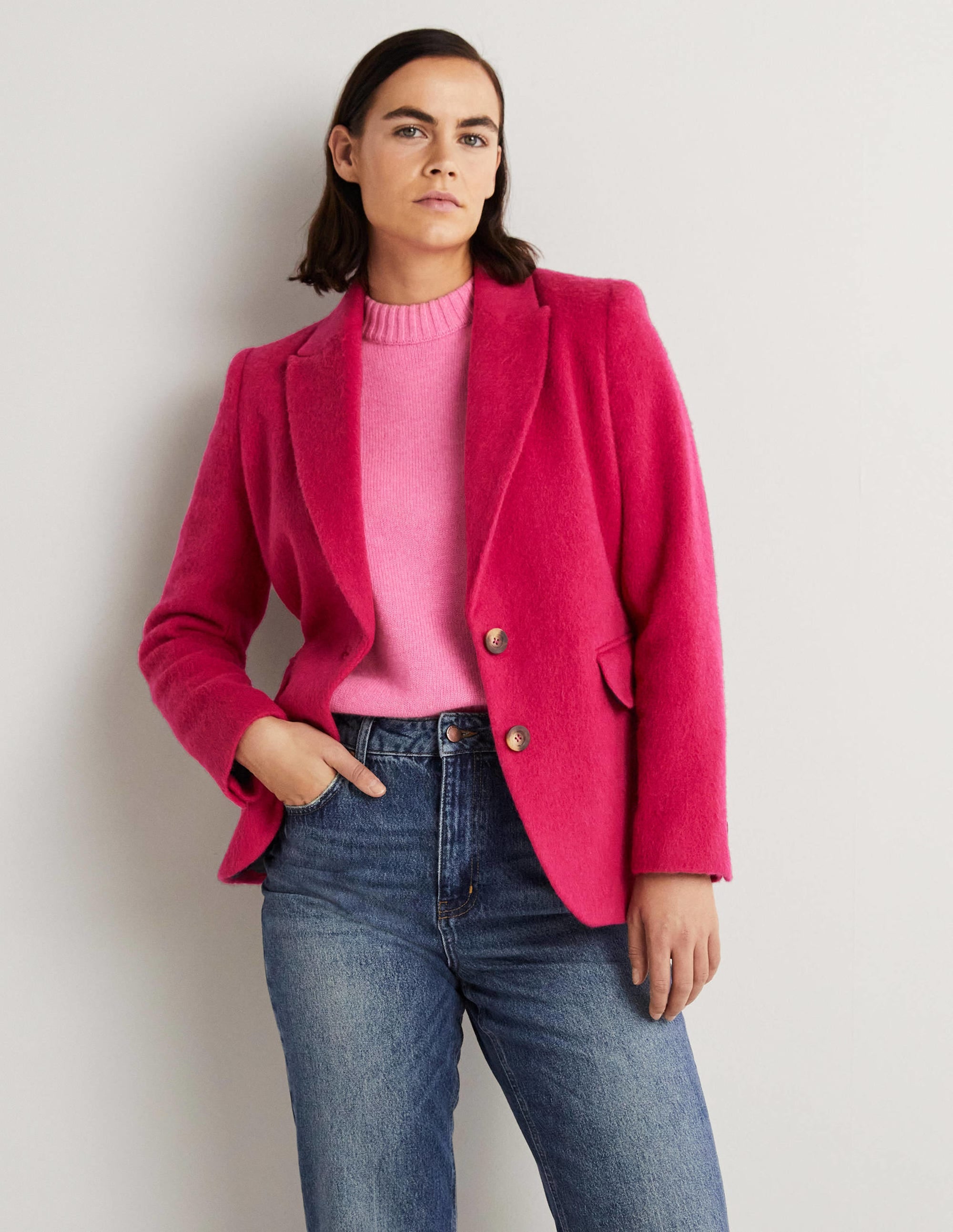 Blazer en laine-Rose - Image 1