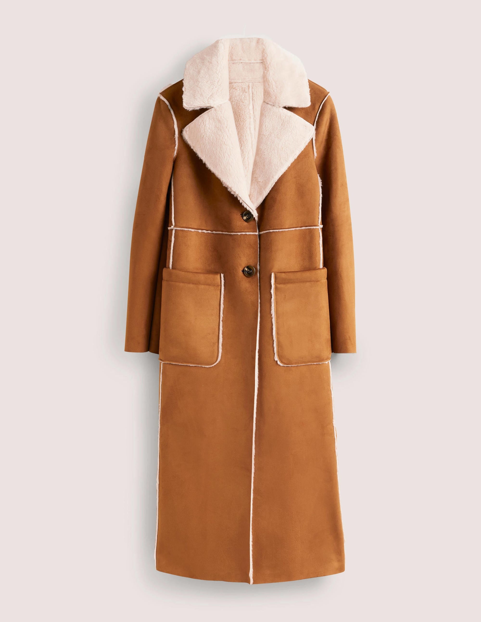 Reversible Faux-Shearling Coat-Hazel - Image 5