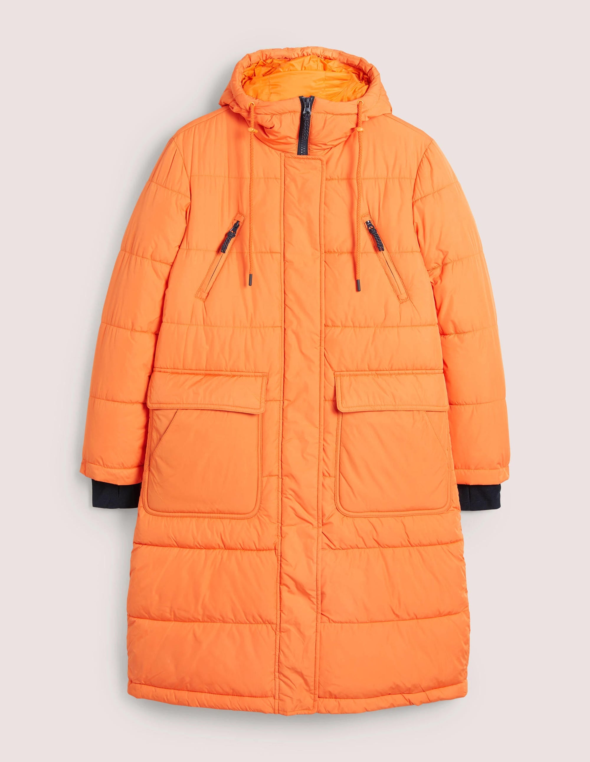 Longline Hooded Puffer Coat-Fire Opal - Image 7