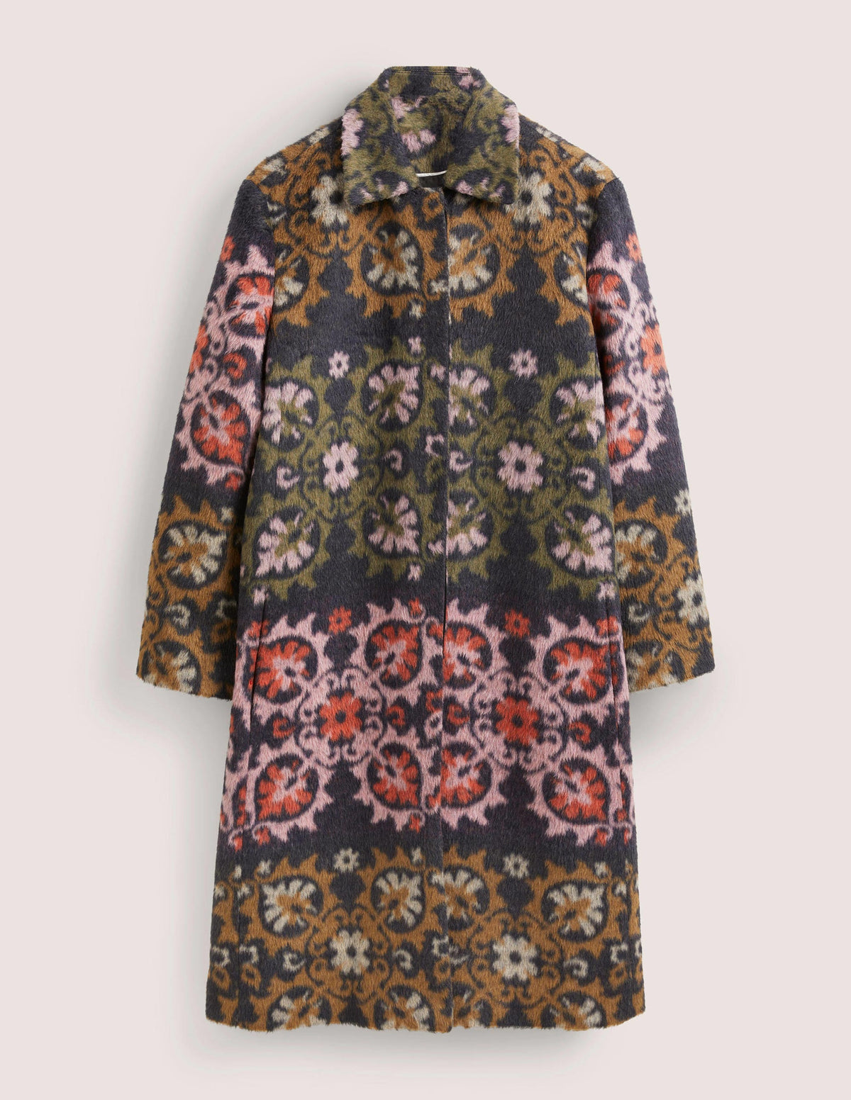 Strukturierter Mantel aus Wolle-Wow-Jacquardmuster - Image 5