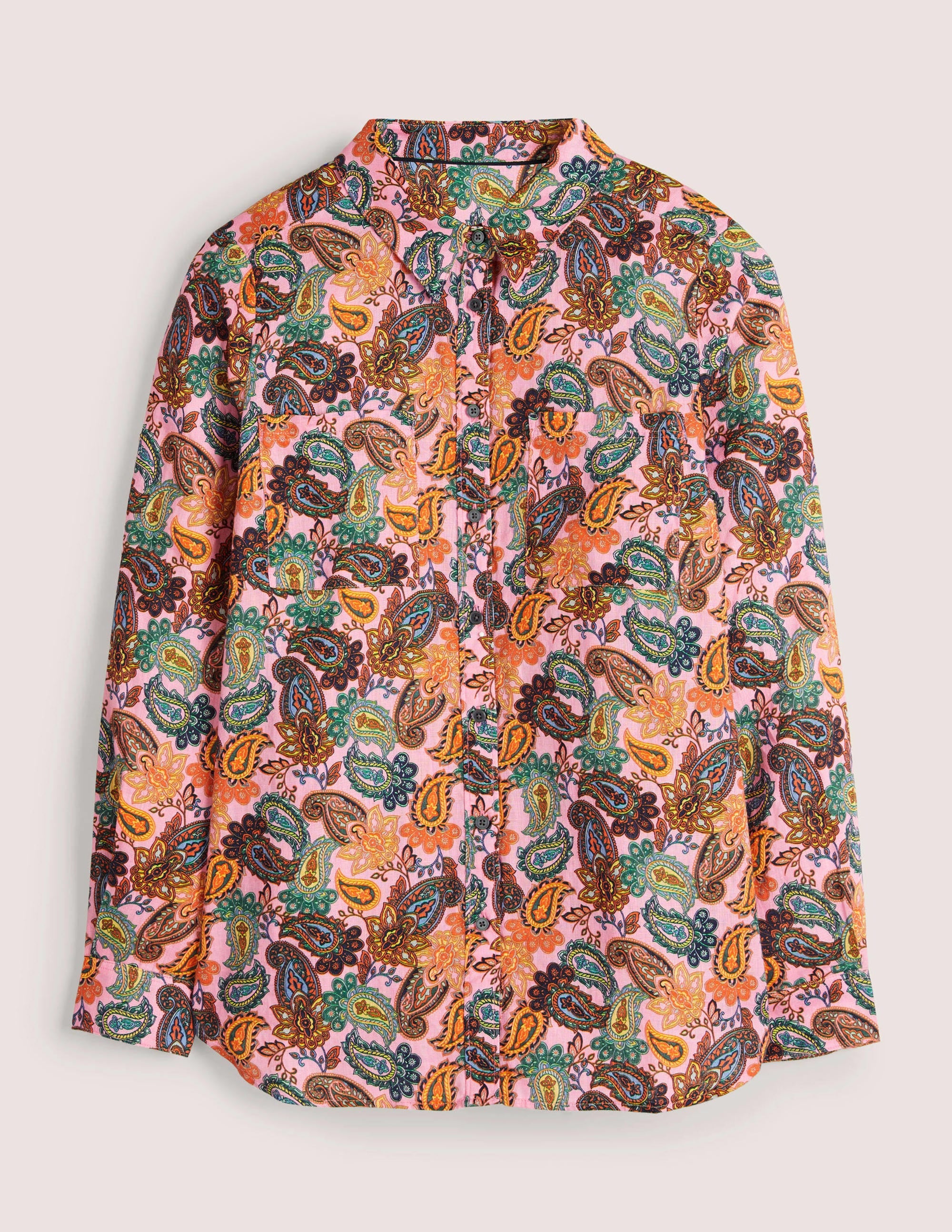 Chemise en lin-Fleur de cerisier, motif Paisley Charm - Image 6