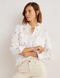 Linen Shirt-Ivory, Opulent Paisley