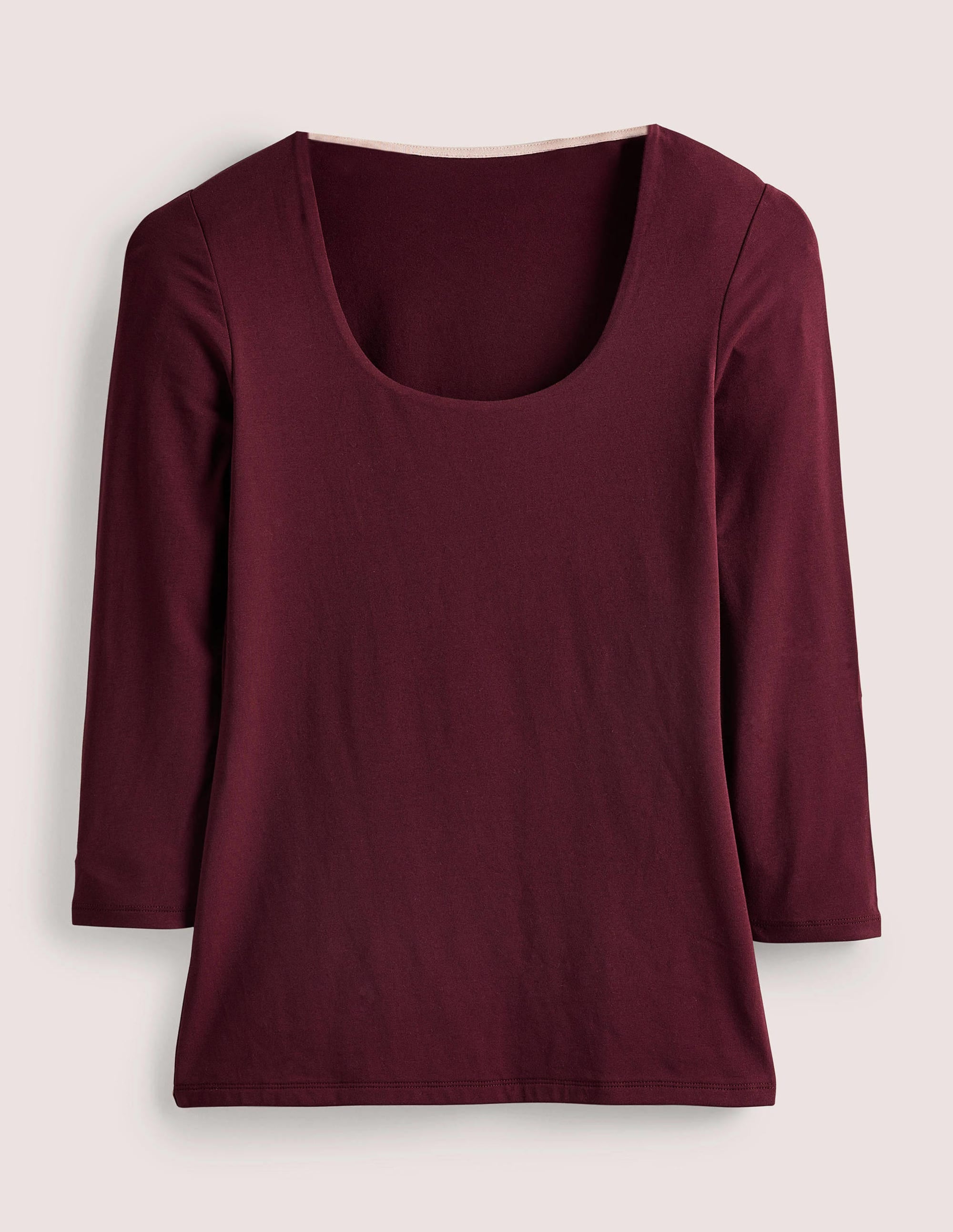 T-shirt à double épaisseur sur le devant-Violet vin chaud - Image 6