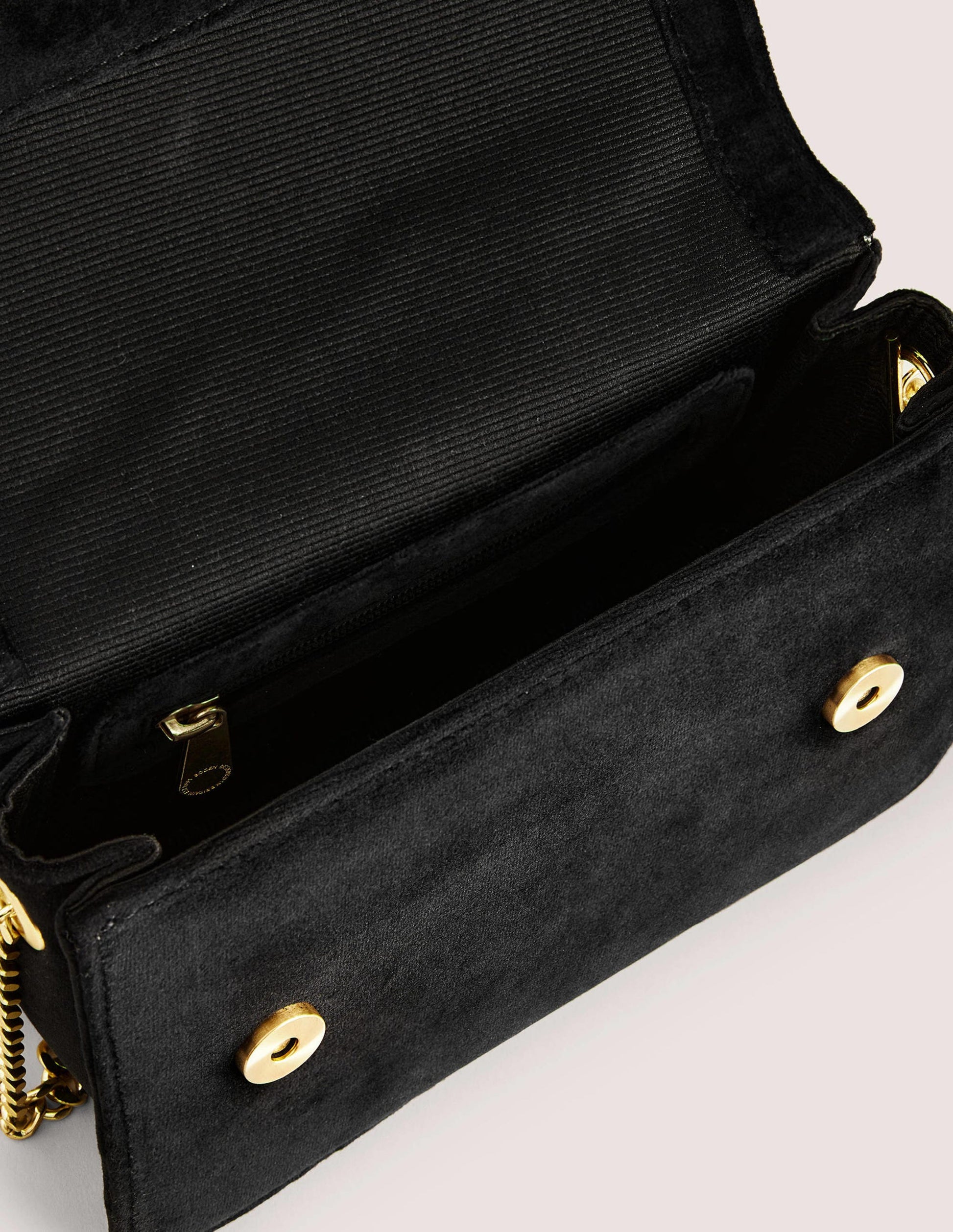 Sac ornementé en velours-Nœud noir-3