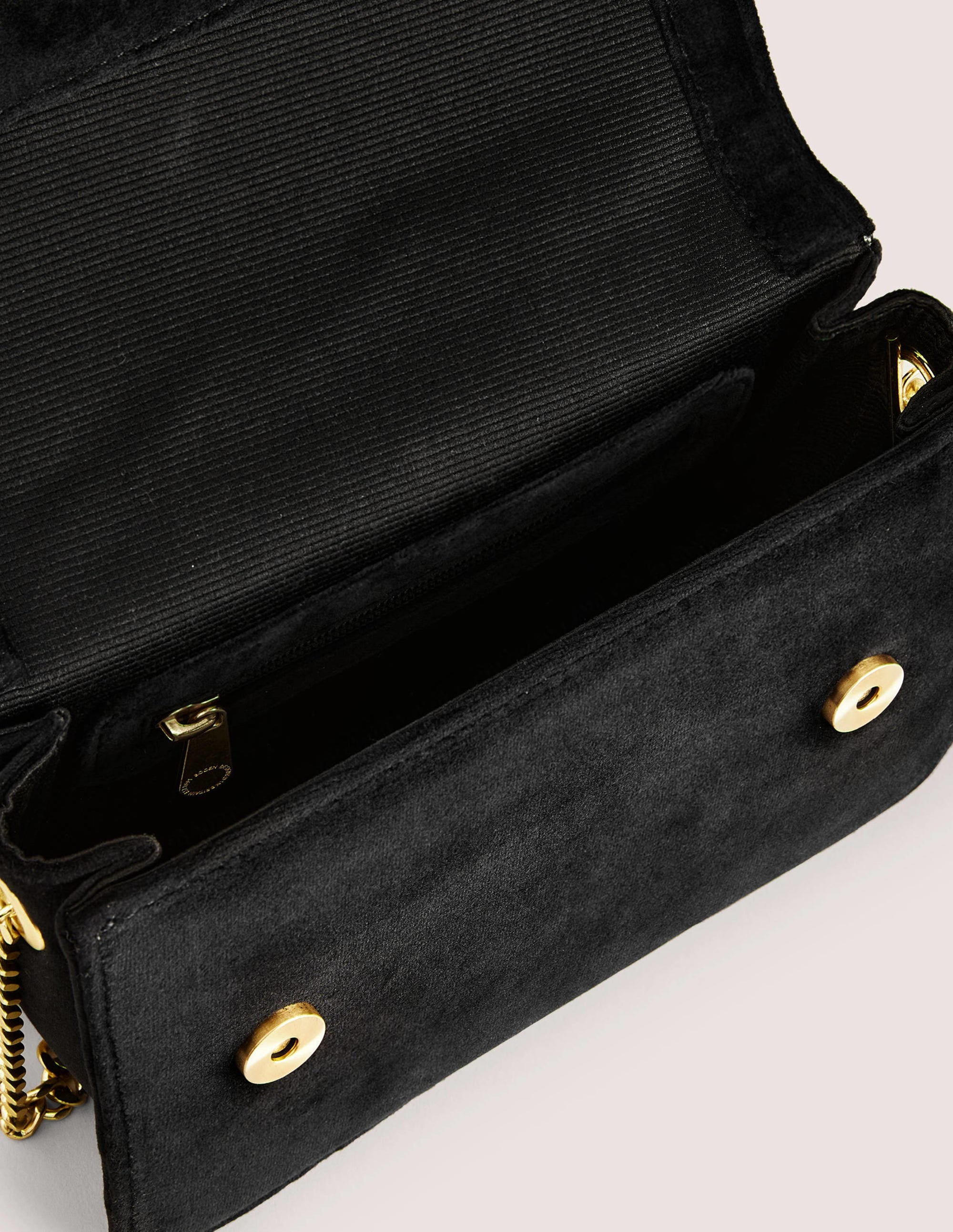 Sac ornementé en velours-Nœud noir - Image 3