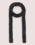 Schmaler Schal mit Perlen-Schwarz