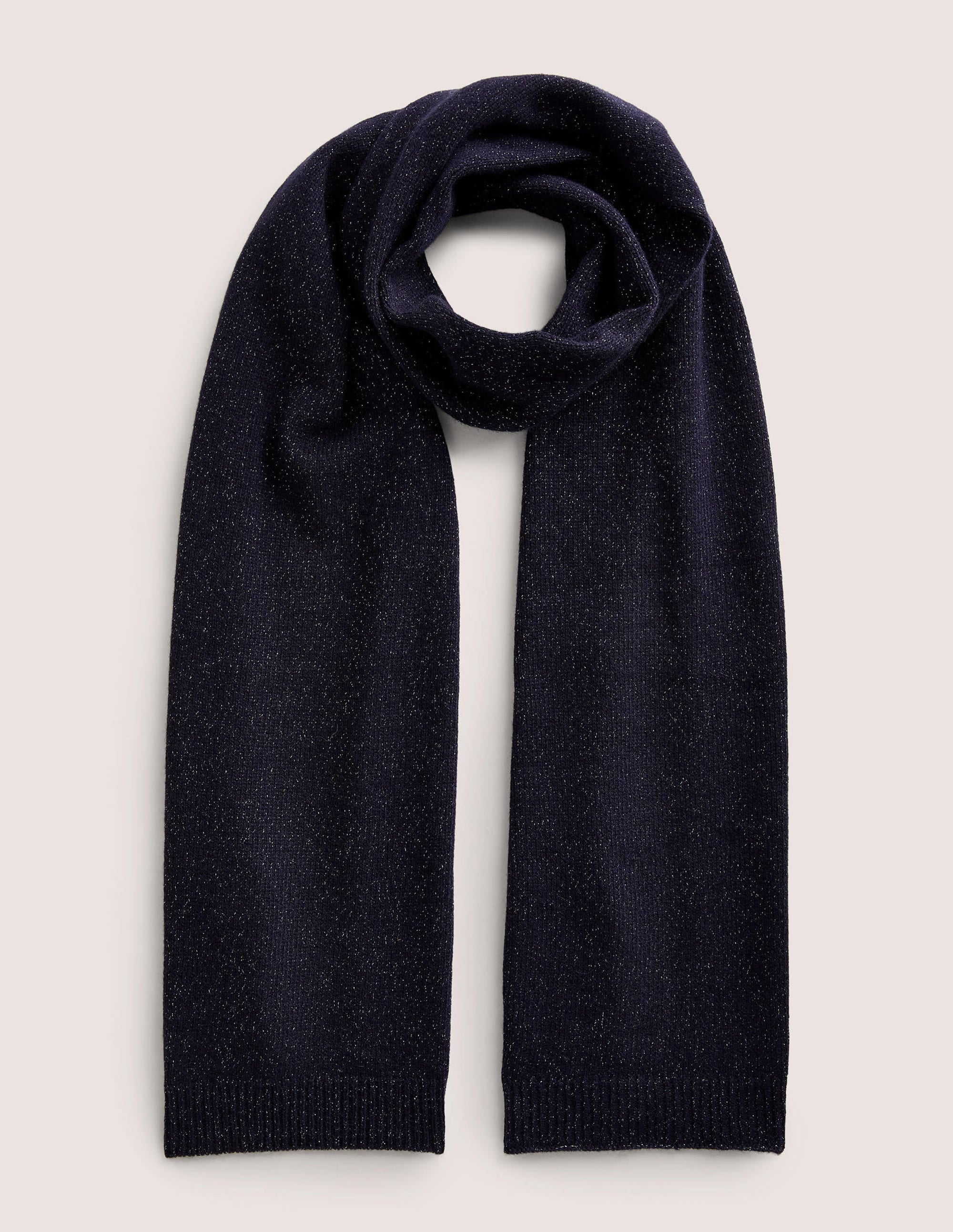 Sparkle Cashmere Scarf-Navy - Image 1