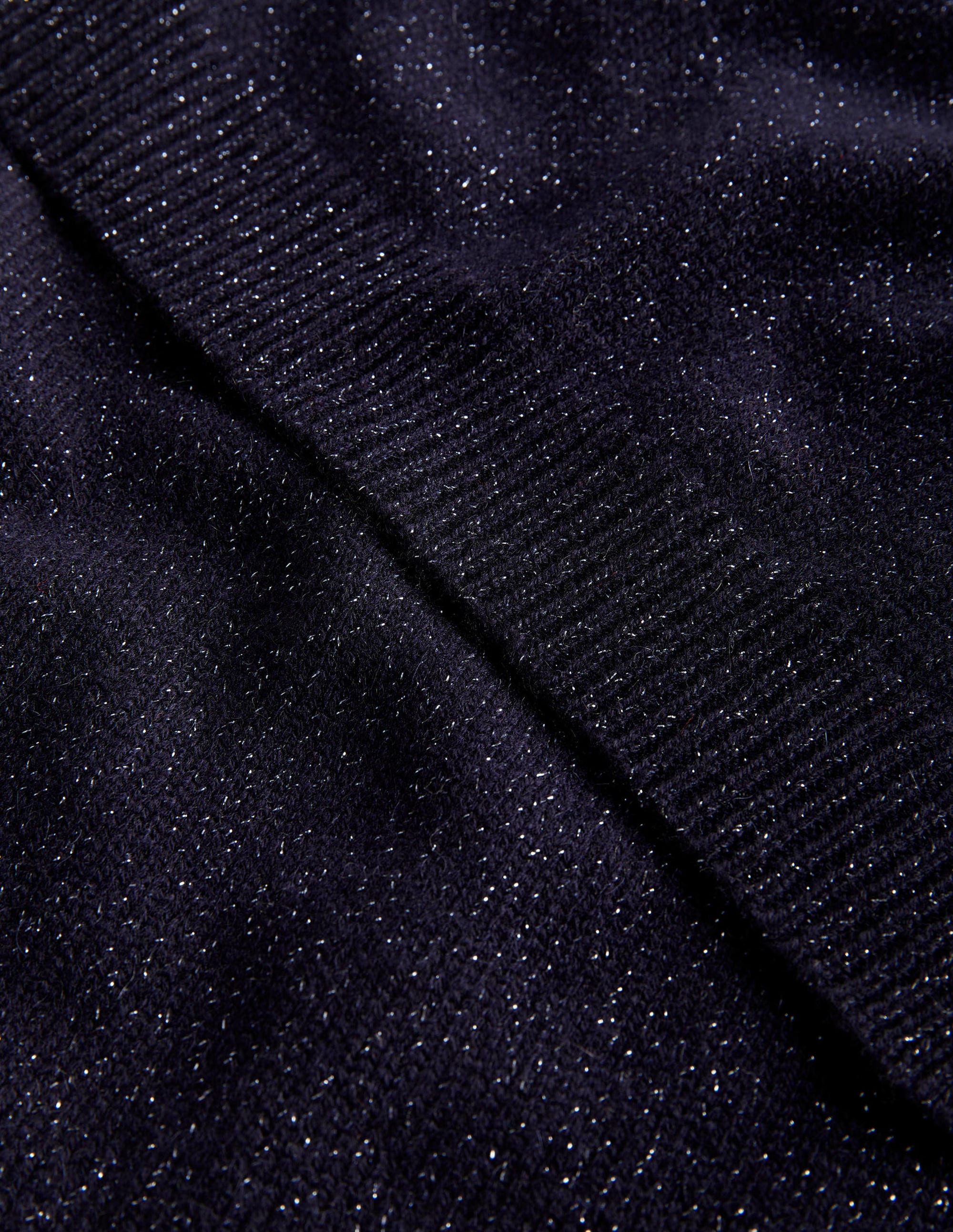 Sparkle Cashmere Scarf-Navy - Image 2