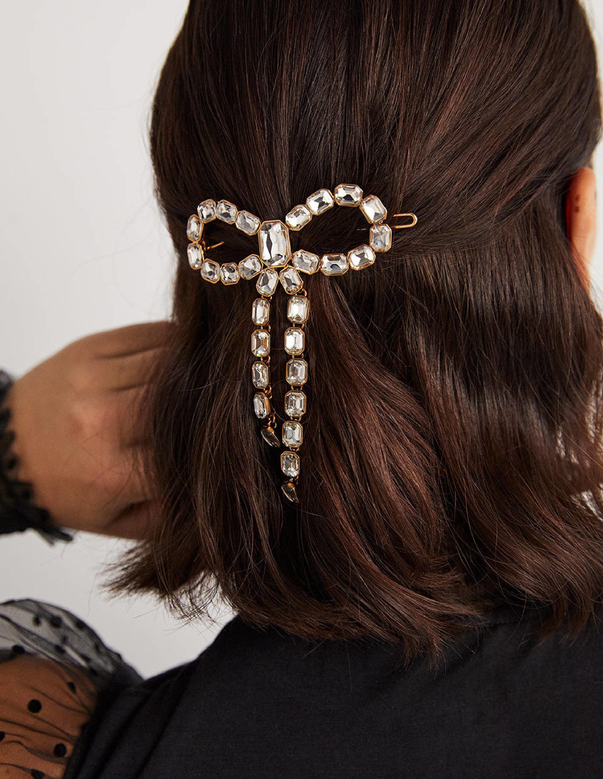 Barrette à nœud-Transparent - Image 1