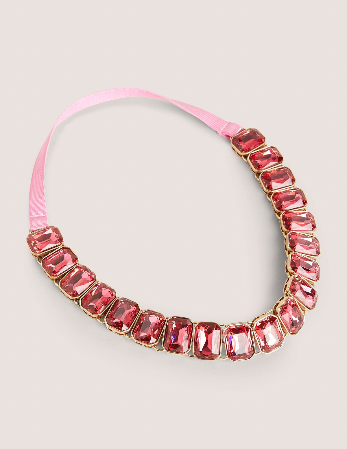 Haarreif mit Schmucksteinen-Rosa - Image 1
