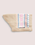 Fair-Isle-Hundepullover-Nerzbraun Melange