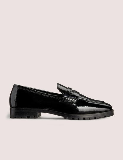 Lackleder-Loafer-Schwarz