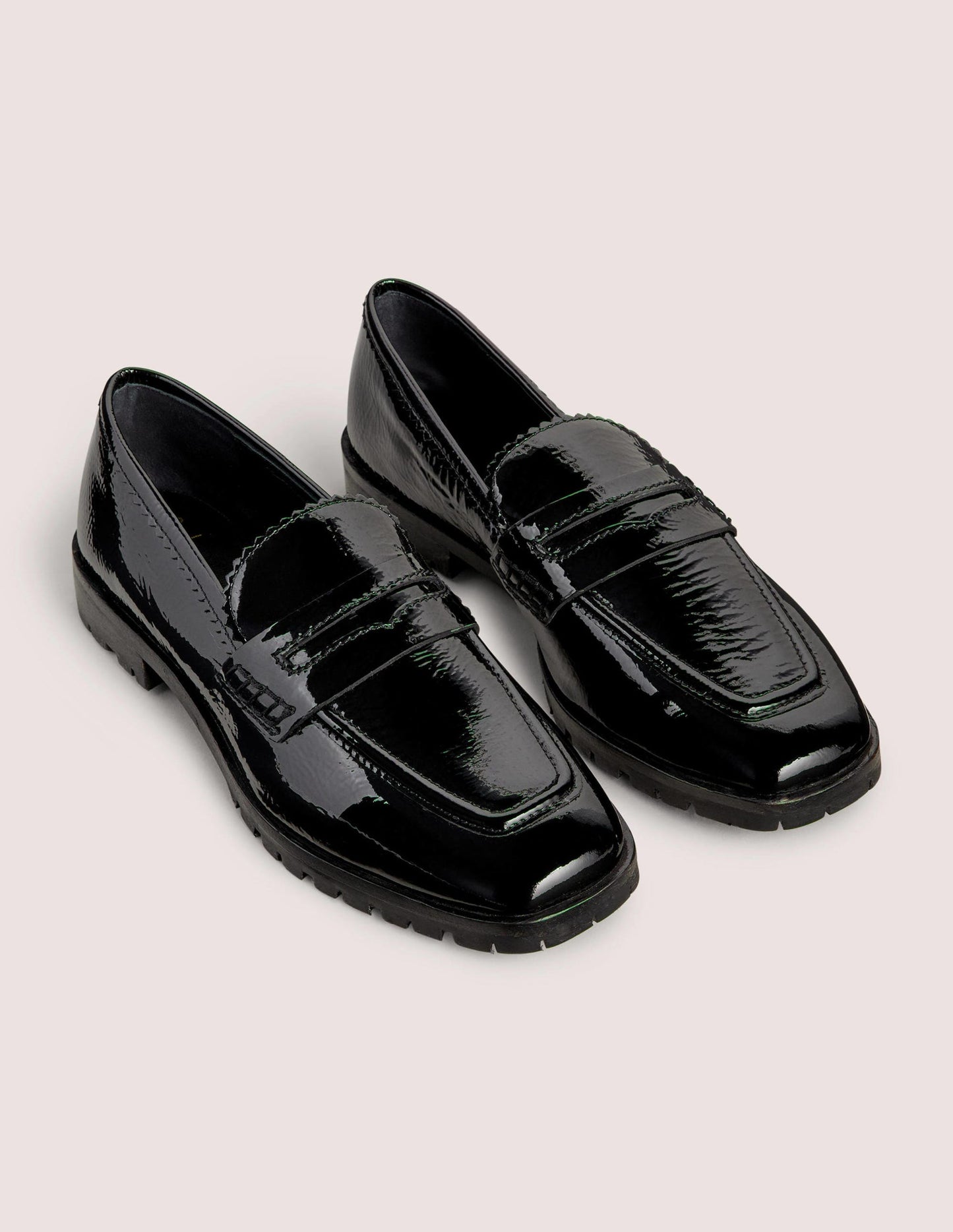 Lackleder-Loafer-Schwarz