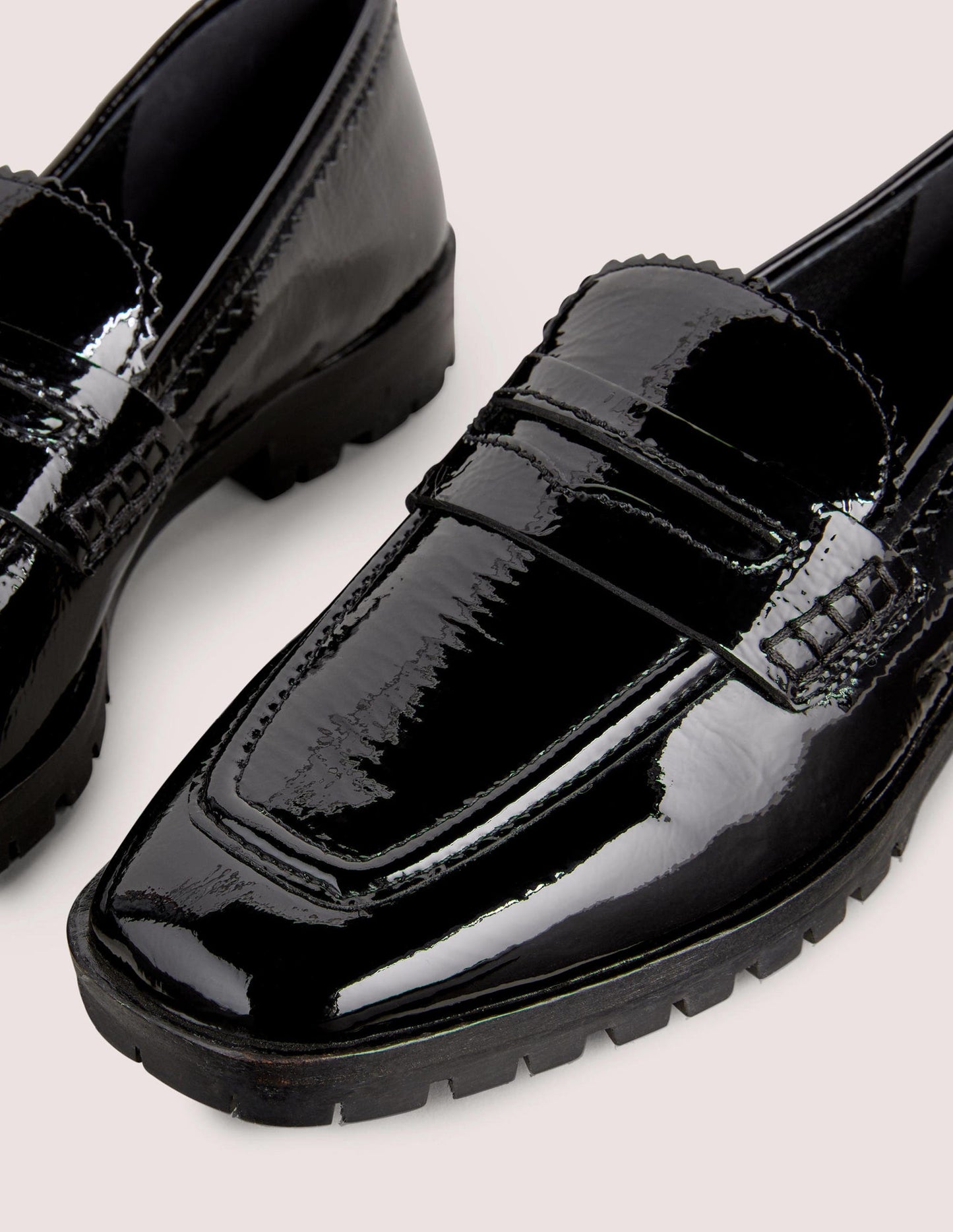 Lackleder-Loafer-Schwarz