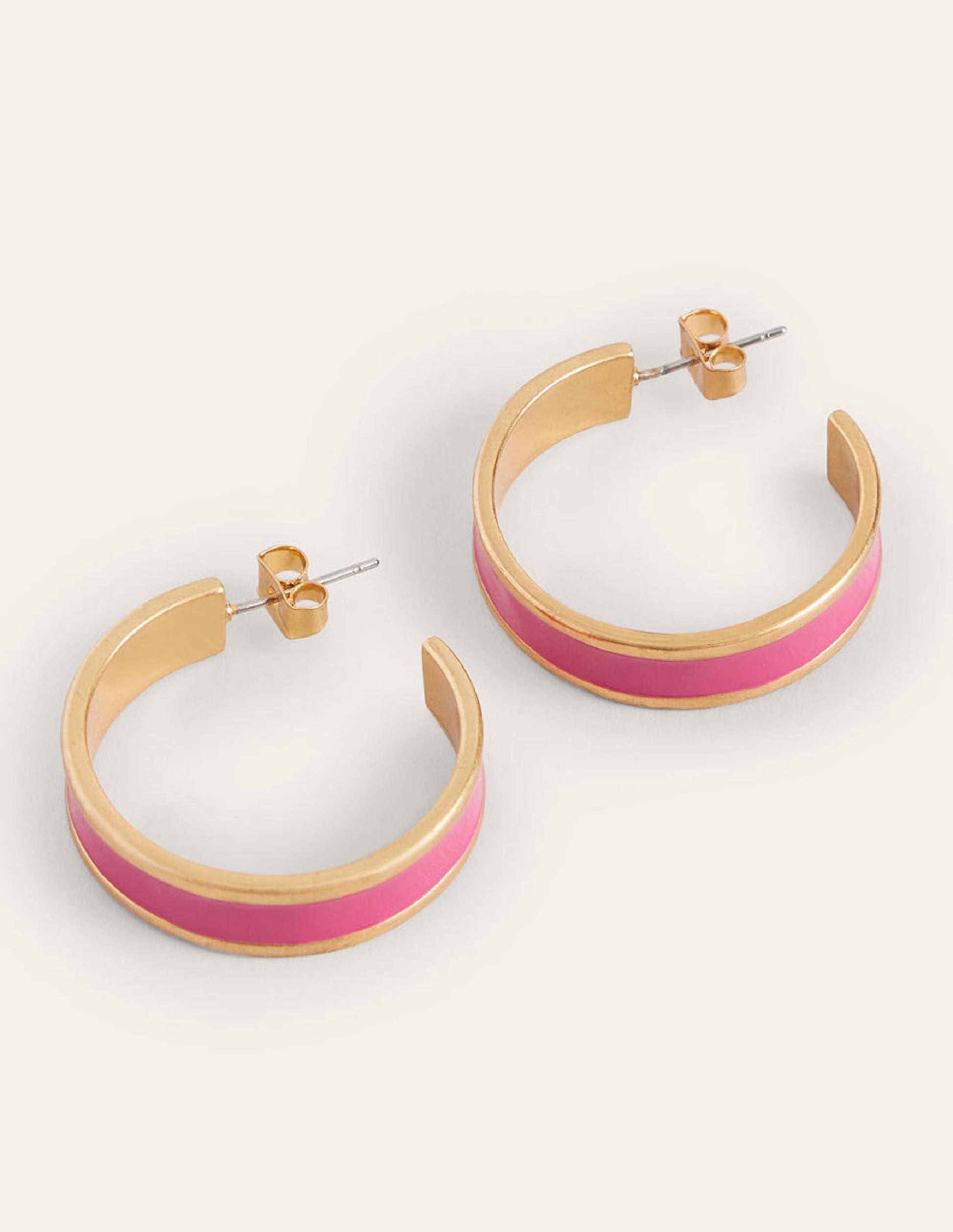 Creolen aus Emaille-Pink-1