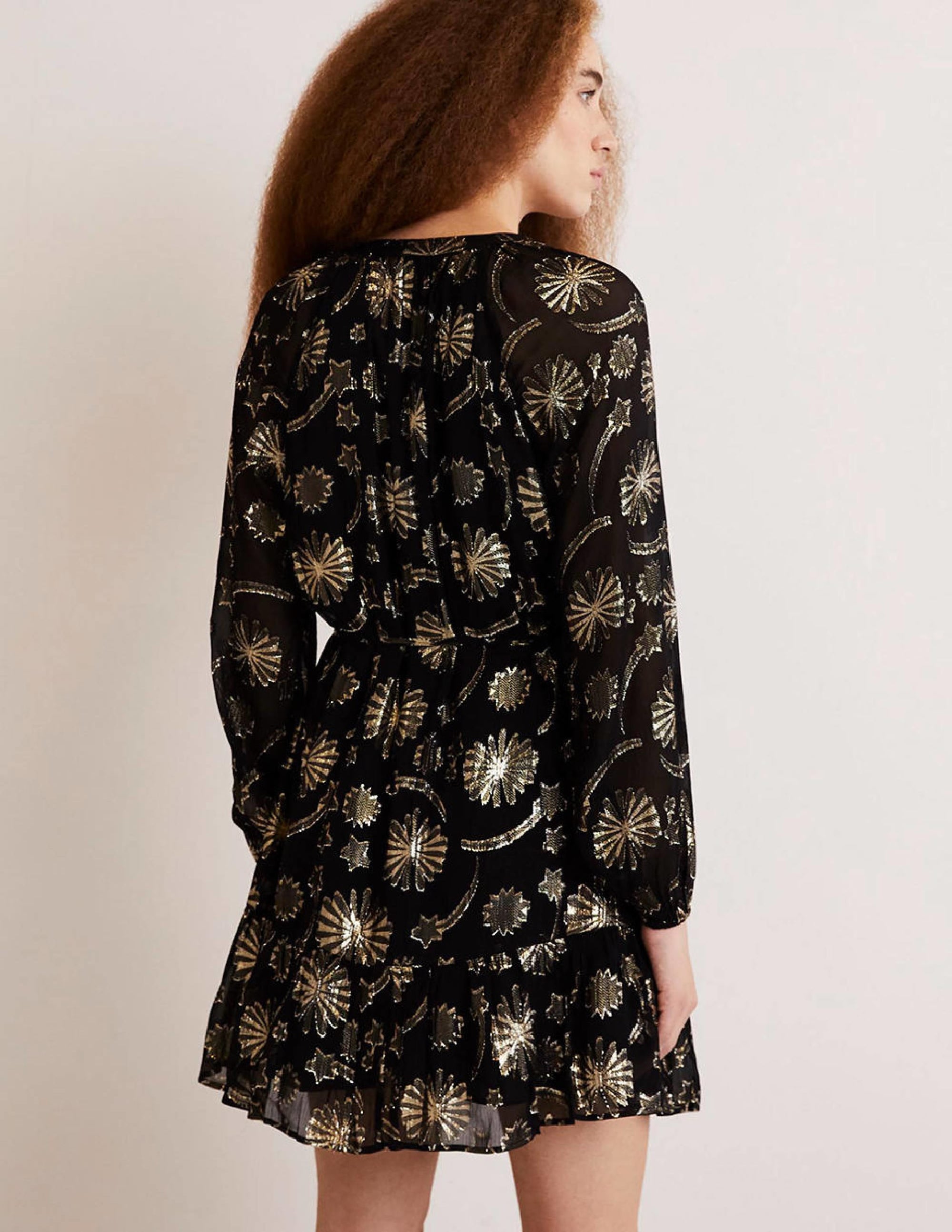 Mini-robe virevoltante-Jacquard feu d'artifice - Image 3