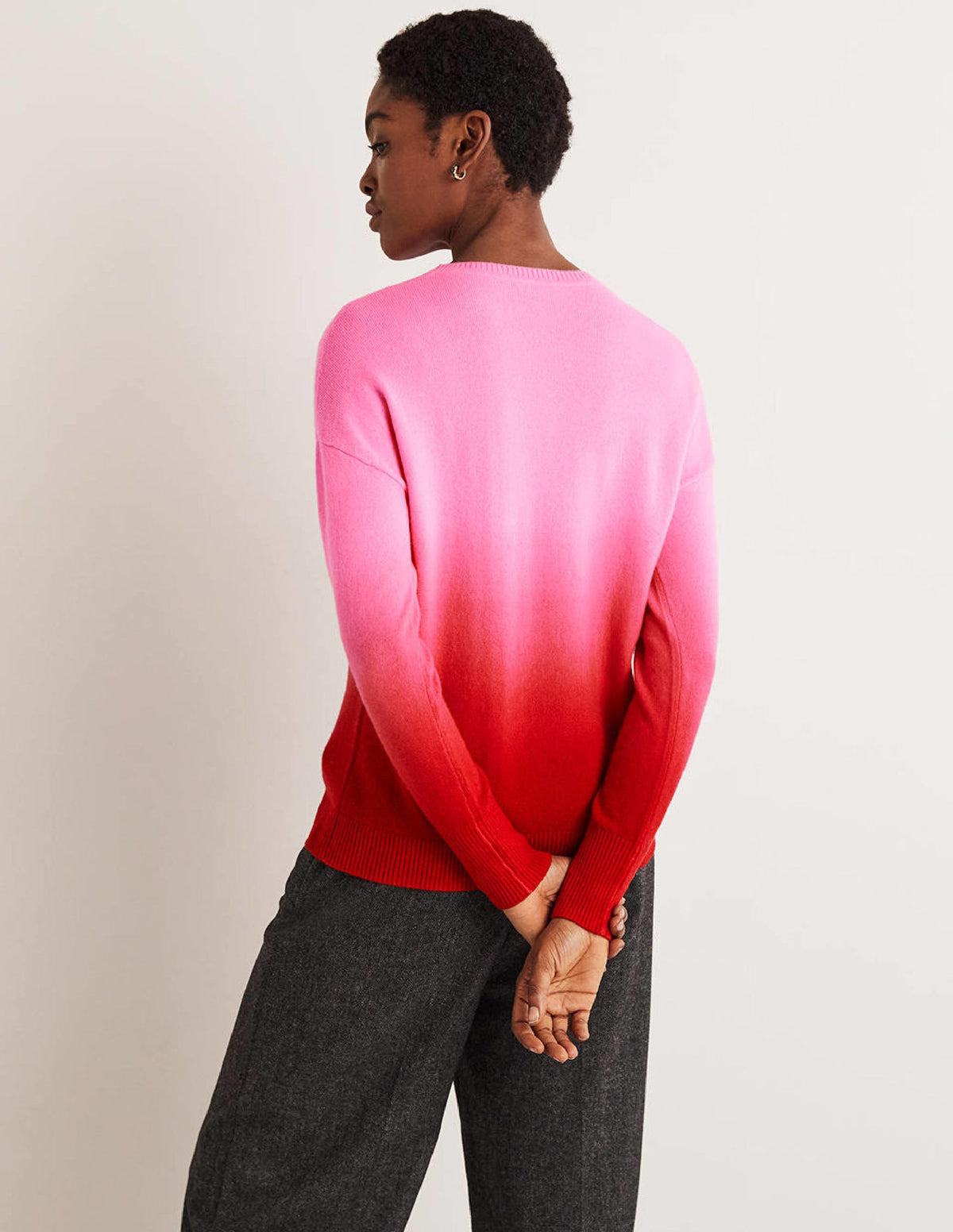Margot Kaschmirpullover-Rosa/Rot, Farbverlauf-3