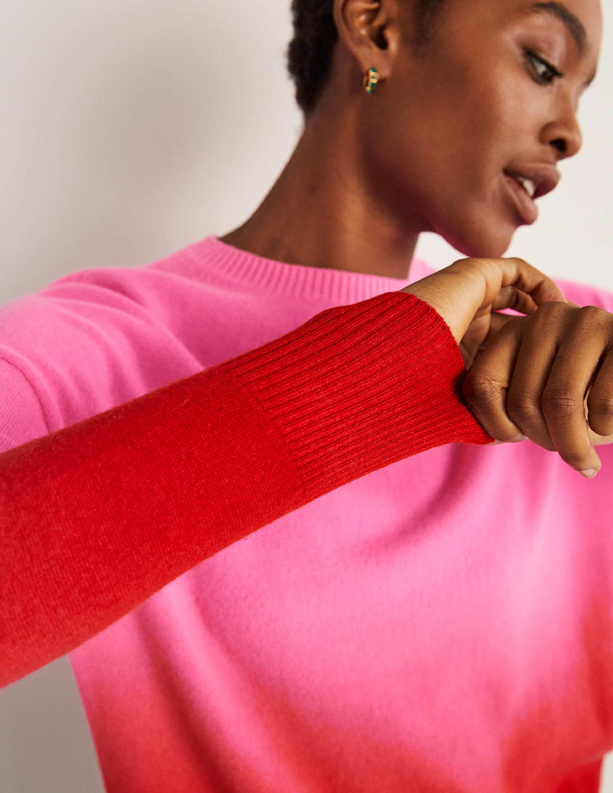 Margot Kaschmirpullover-Rosa/Rot, Farbverlauf-5