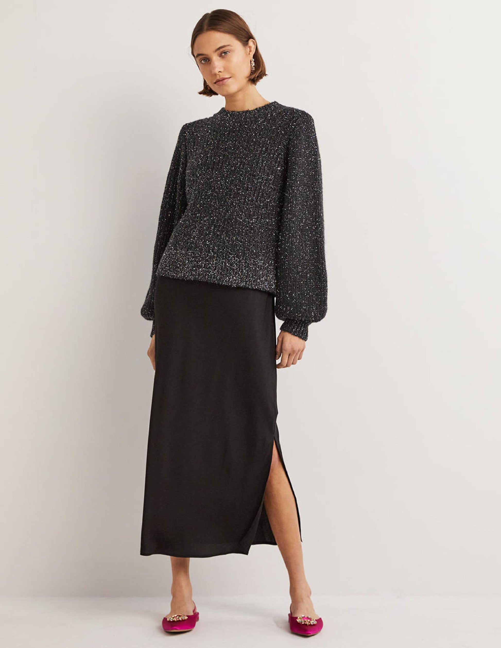Pull côtelé épais-Étincelle noire-6
