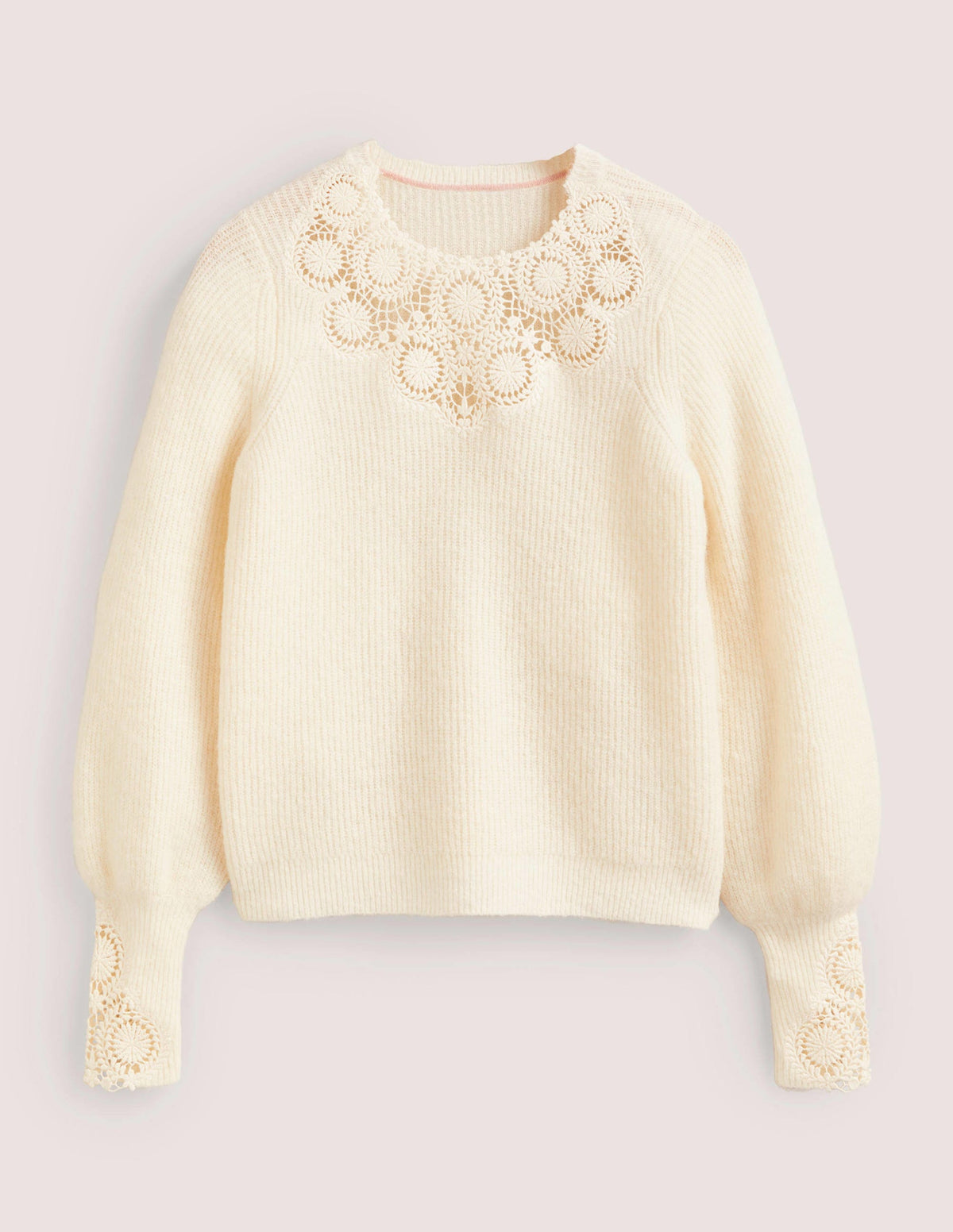 Detail Fluffy Jumper-Warm Ivory Embroidery-6