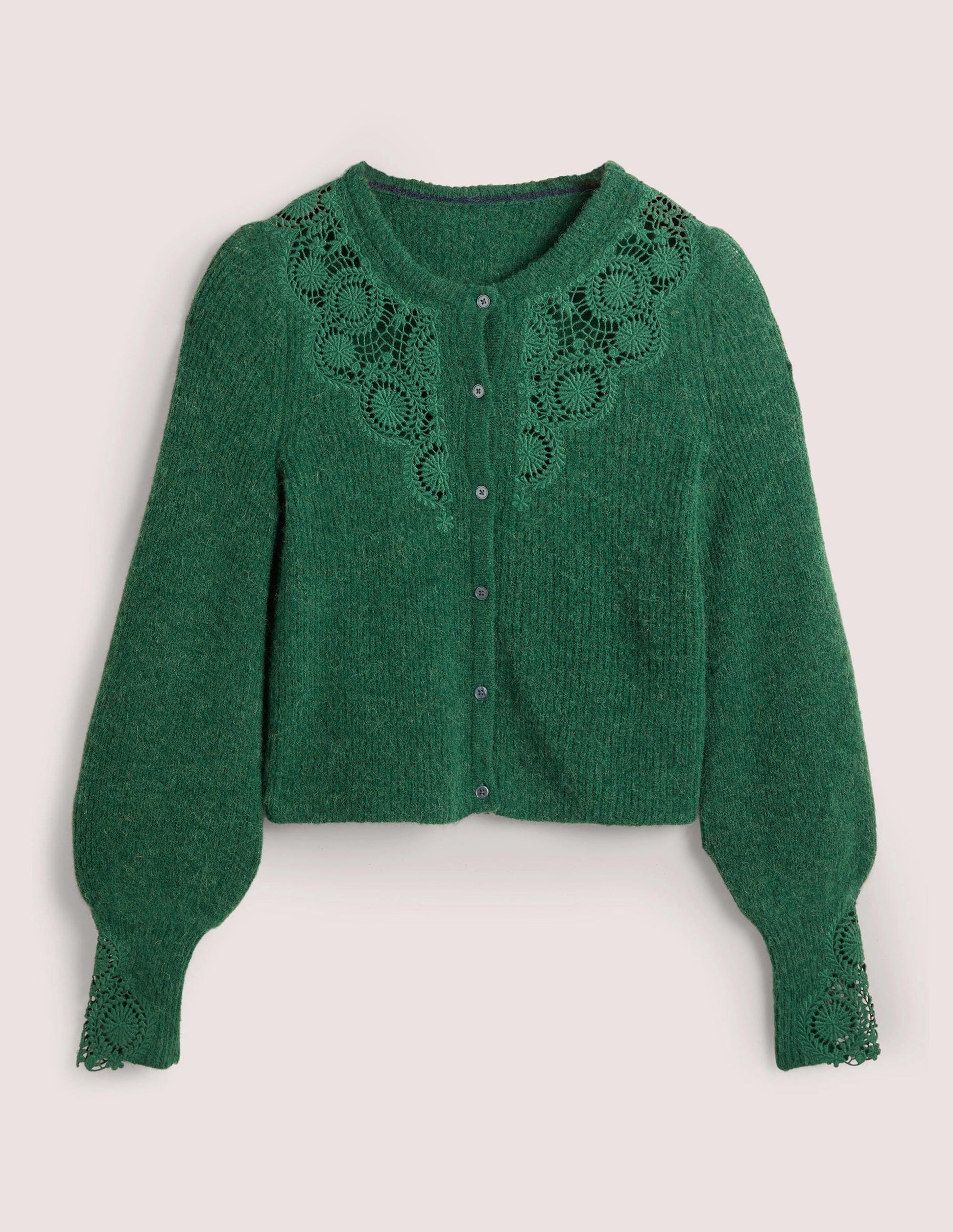 Gilet duveteux brodé-Broderie vert chasseur-5
