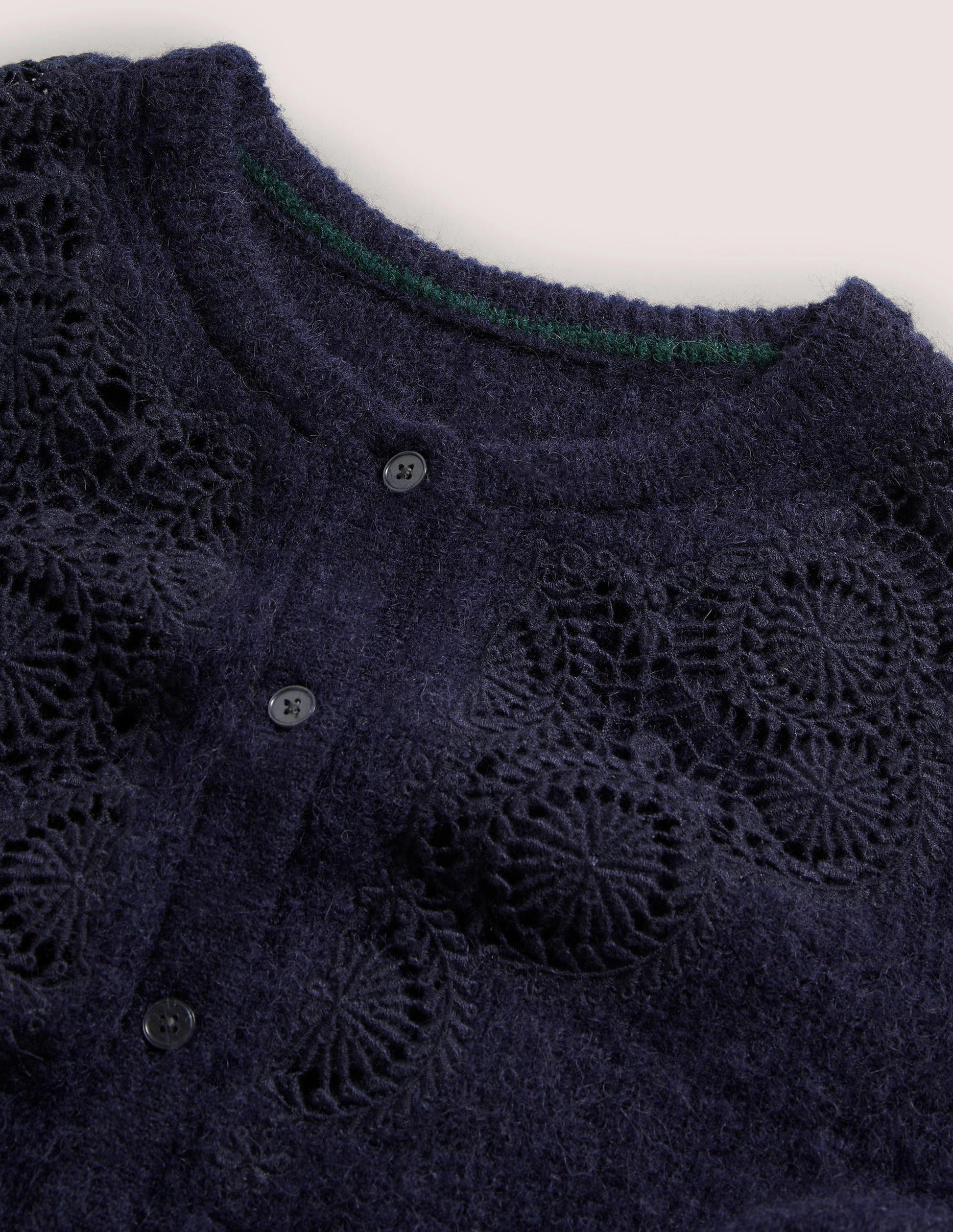 Flauschiger Cardigan mit Stickerei-Navy, Stickerei-7