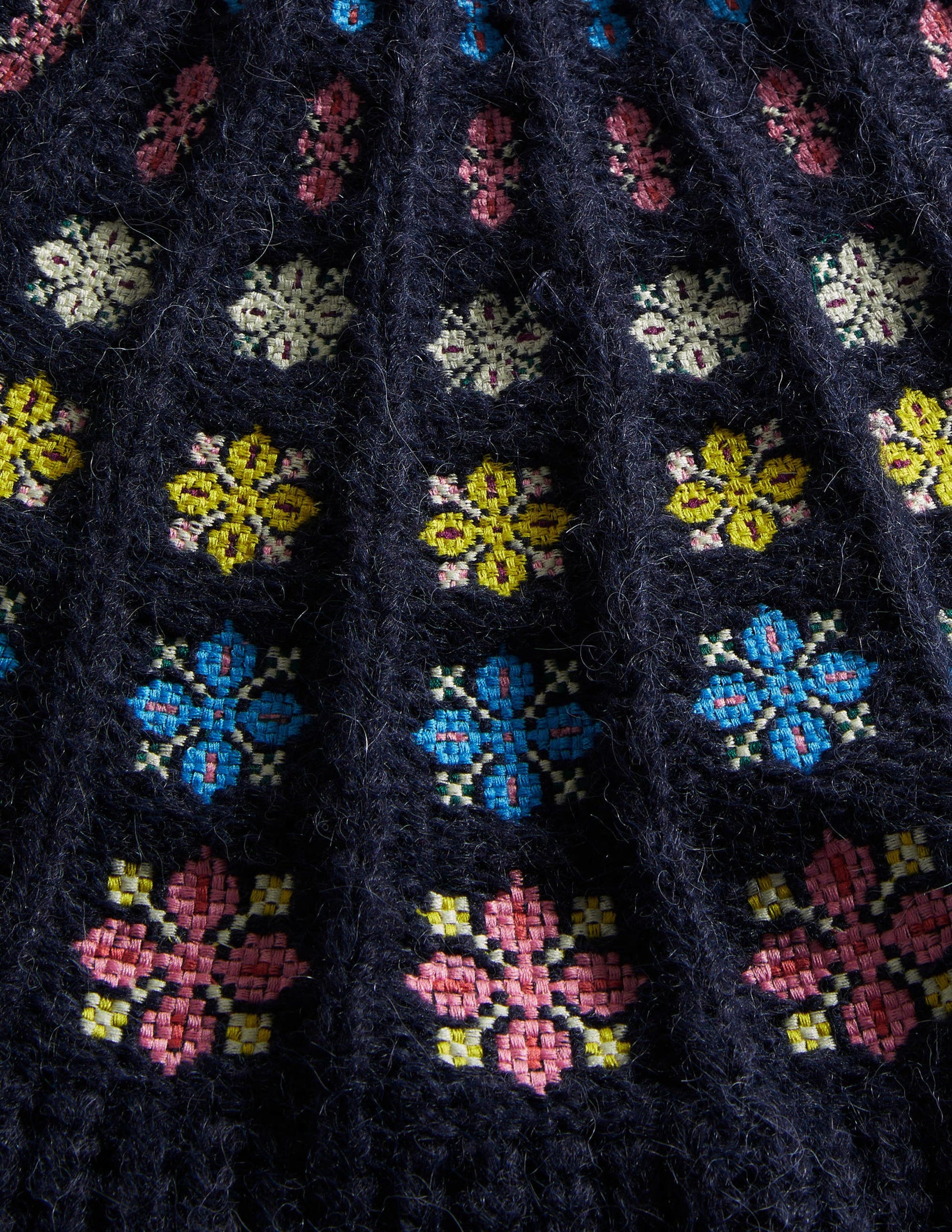 Flauschiger Pullover mit Stickerei-Navy/Bunt, Stickerei-6