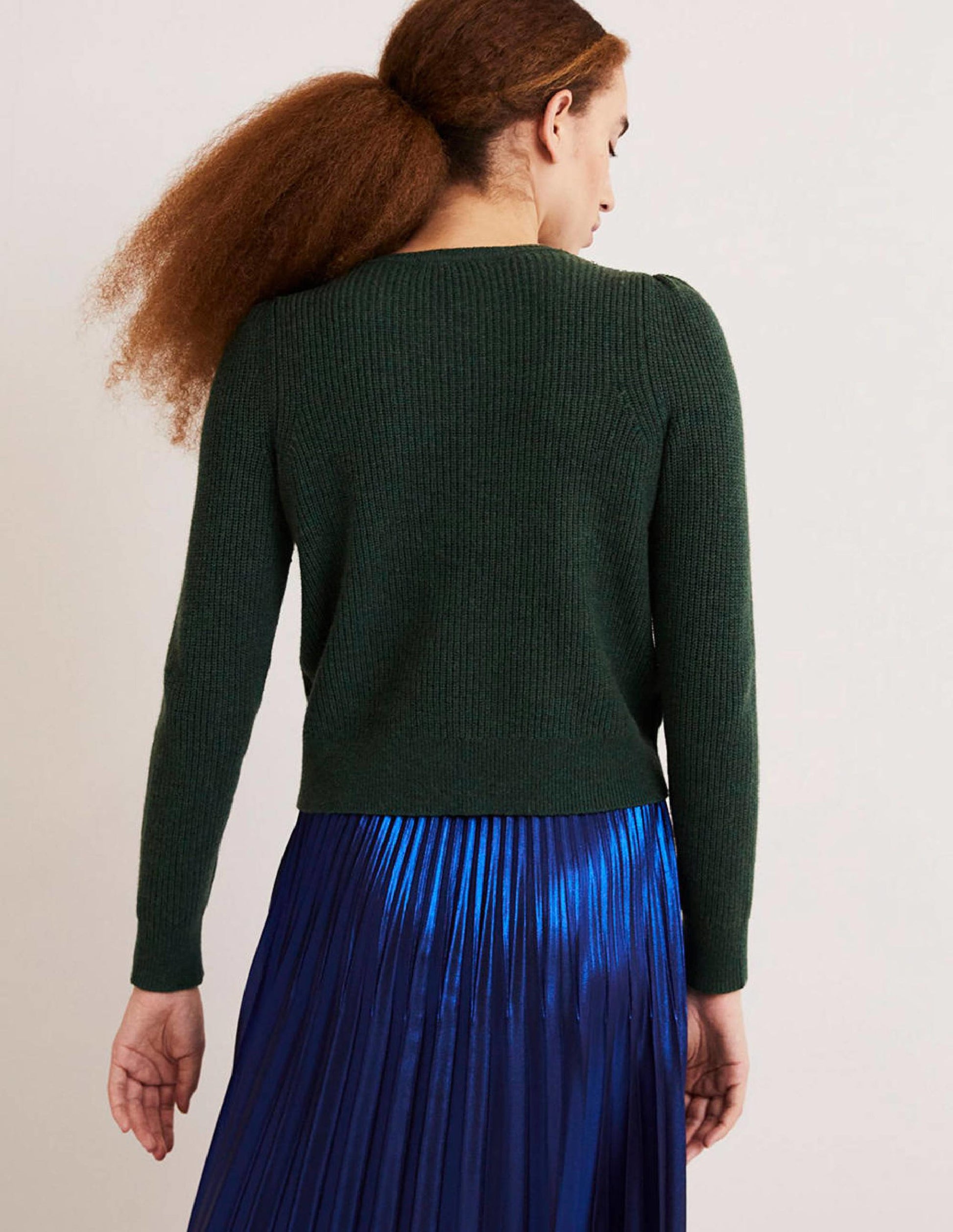 Embellished Party Jumper-Dark Green, Embellished Collar-3