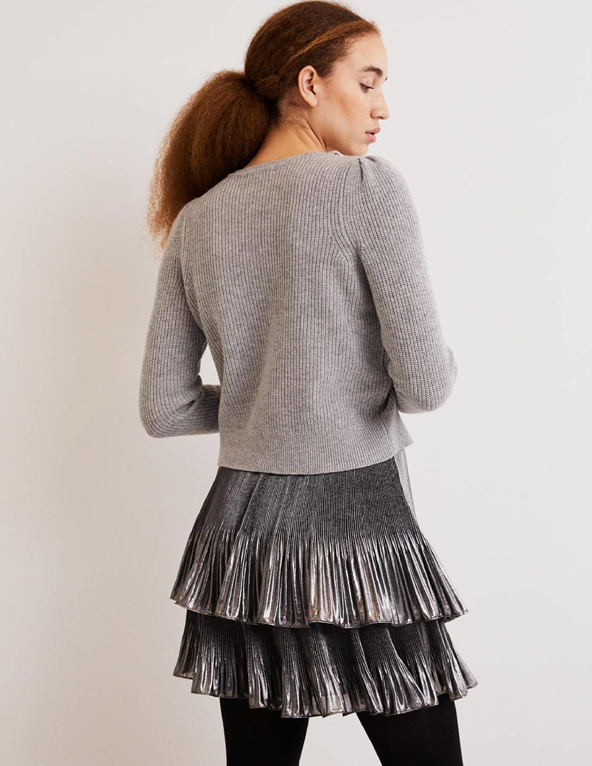 Embellished Party Jumper-Grey, Embellished Collar-4